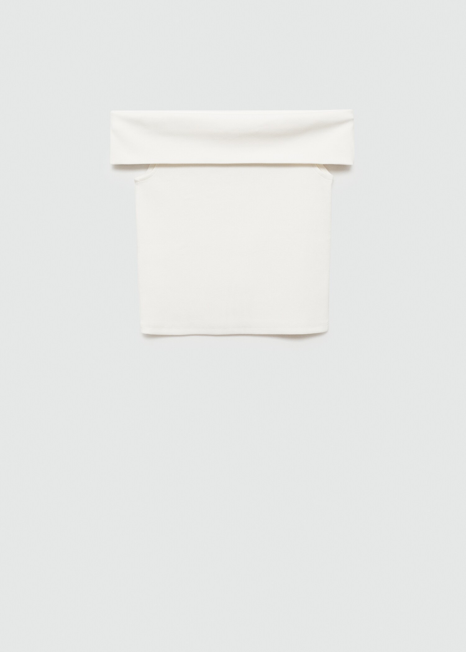 Off-the-shoulder ribbed top - Article without model