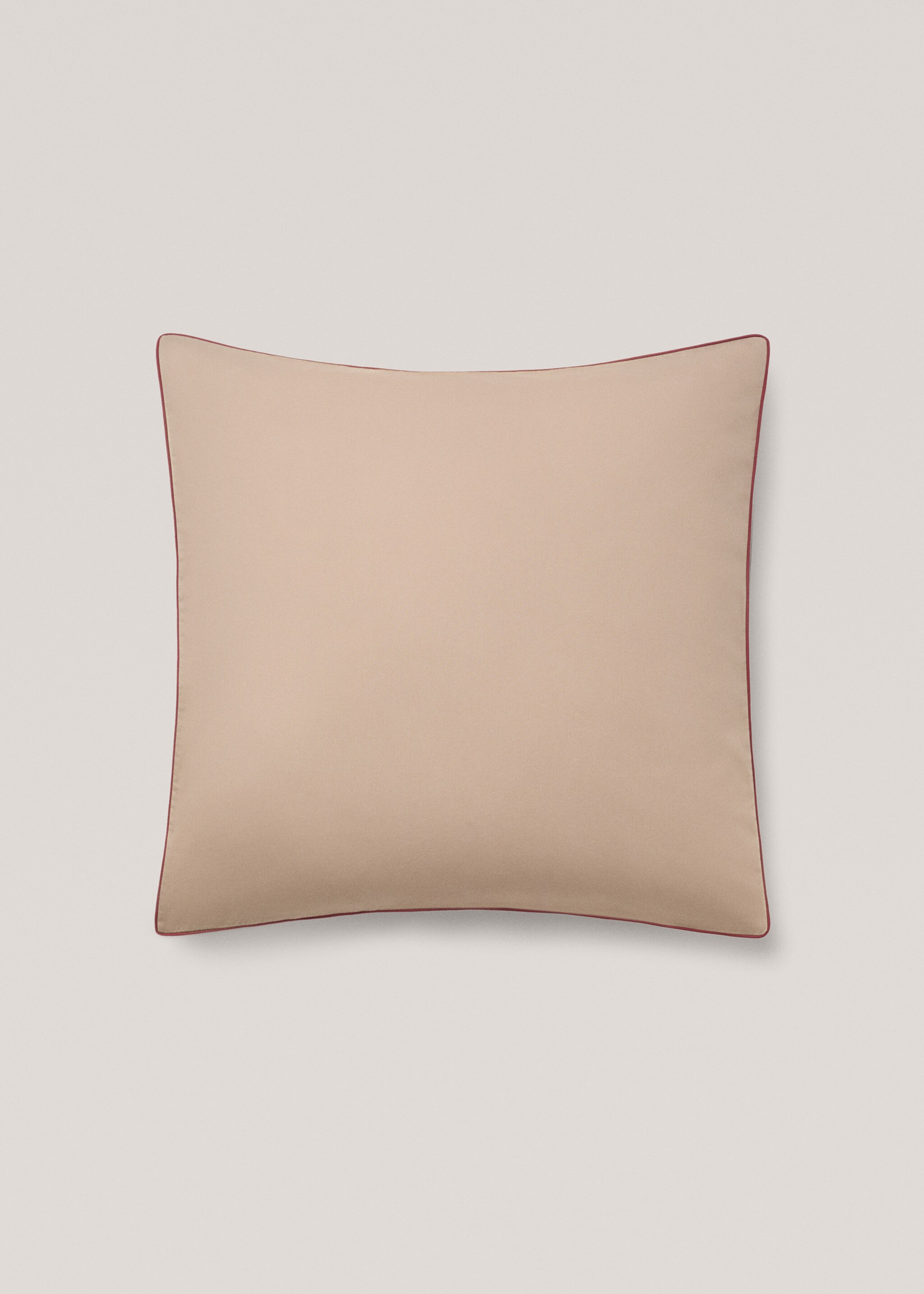 Two-tone reversible pillowcase 60x60cm - Article without model, Pink. Ref: 77010623-00.