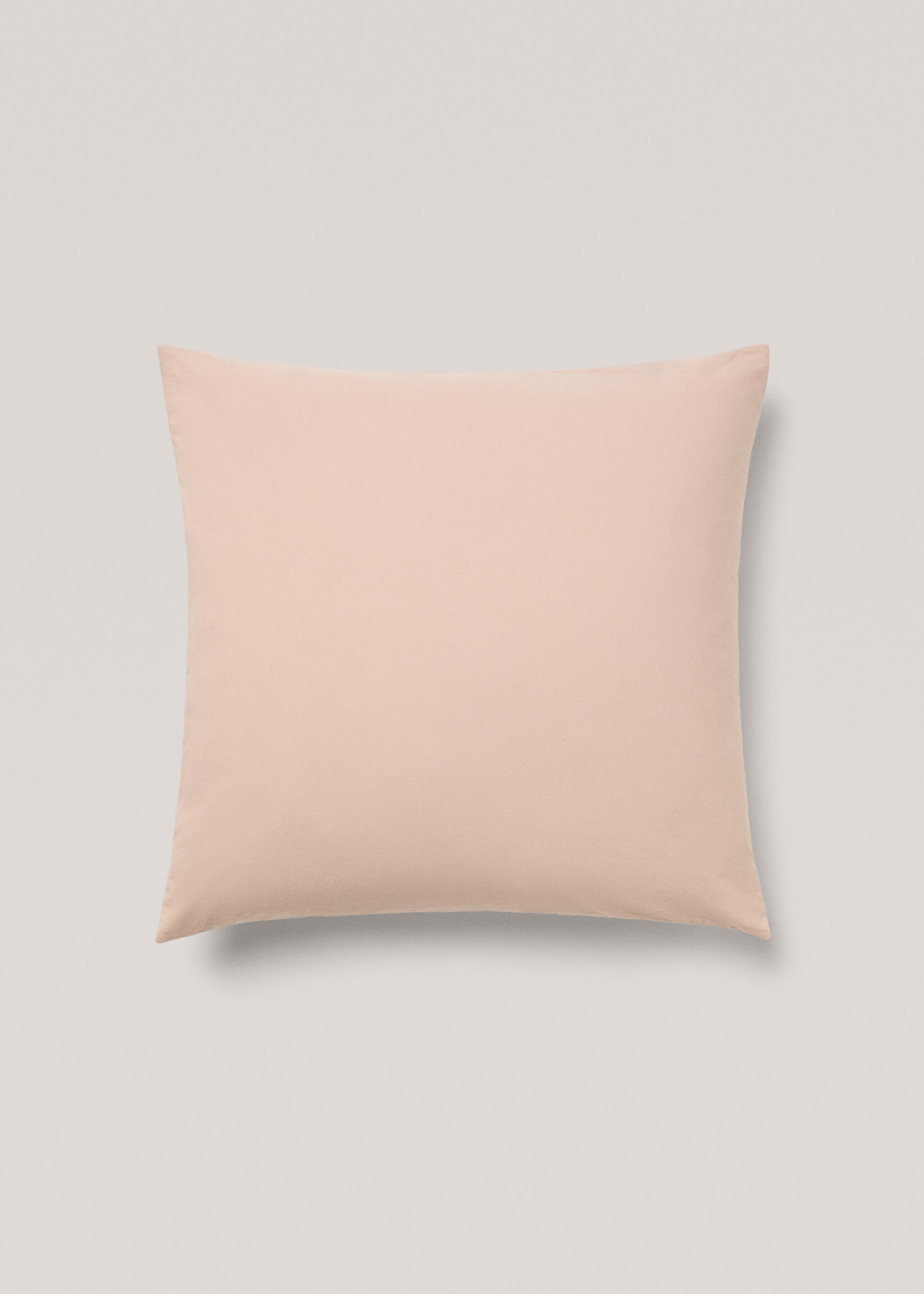 Örngott tvättad bomull 60x60cm - Artikel utan modell, Ljus rosa. Ref: 77010626-00.