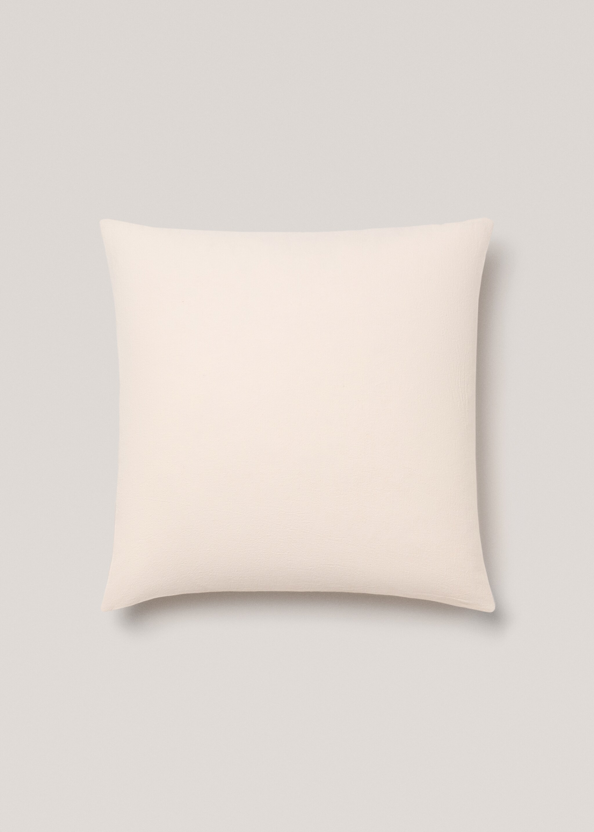 Housse coussin coton et lin - Détail de l'article 1, Beige. Ref: 77010628-00.