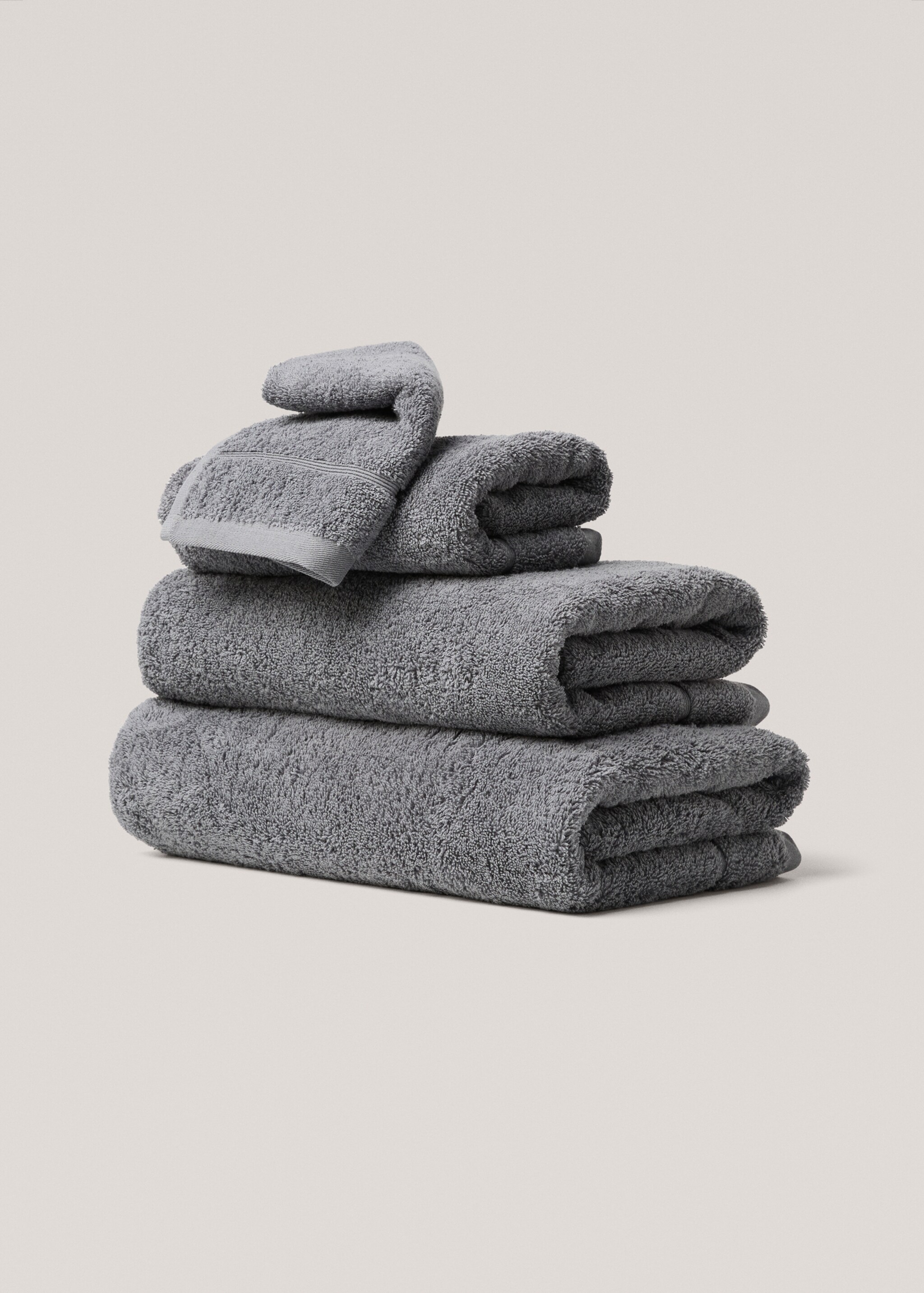 Cotton bath towel 90x150cm - Article without model, Ink Blue. Ref: 77010639-00.