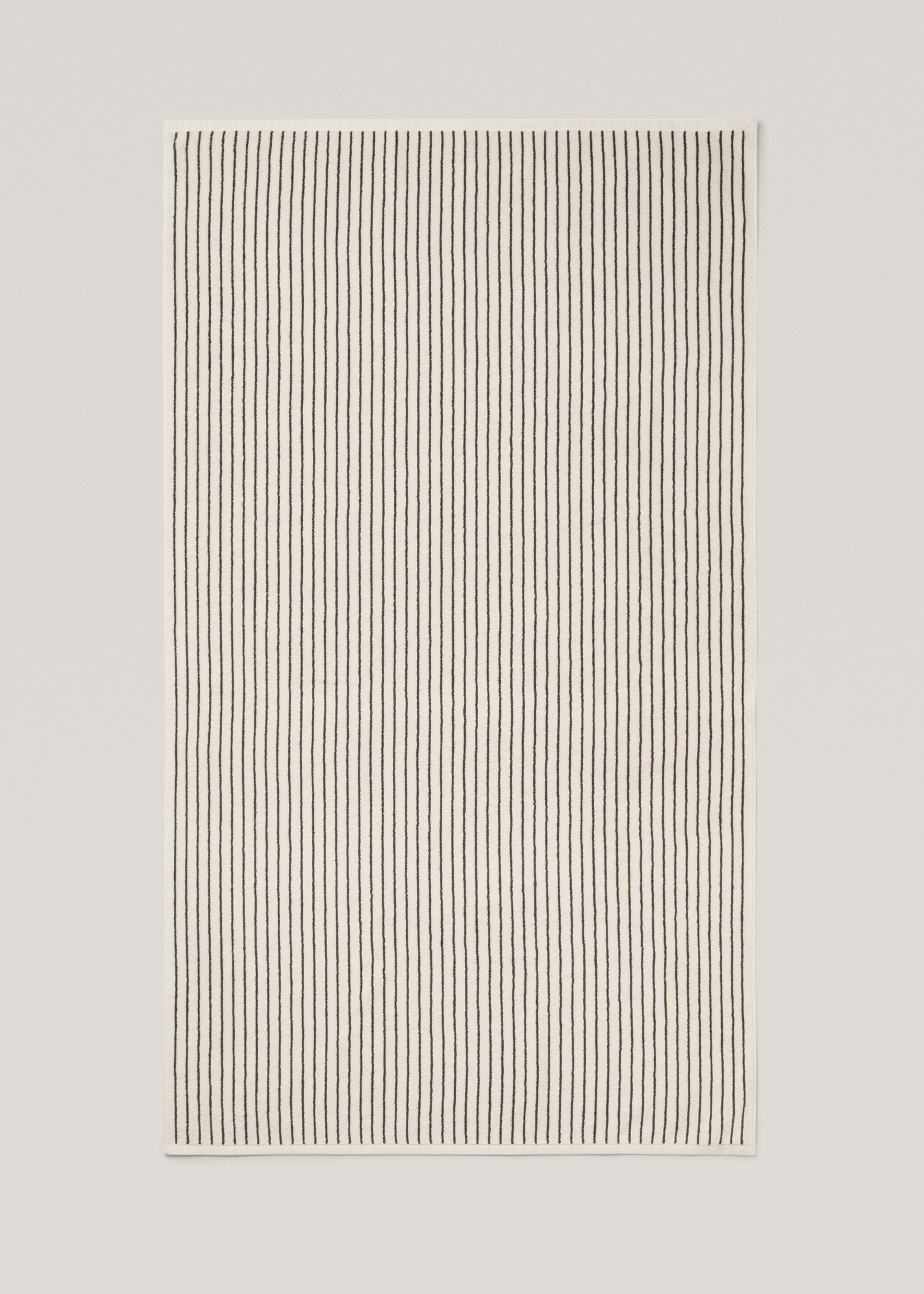 Striped bath towel 90x150cm - Details of the article 3, Beige. Ref: 77010647-00.