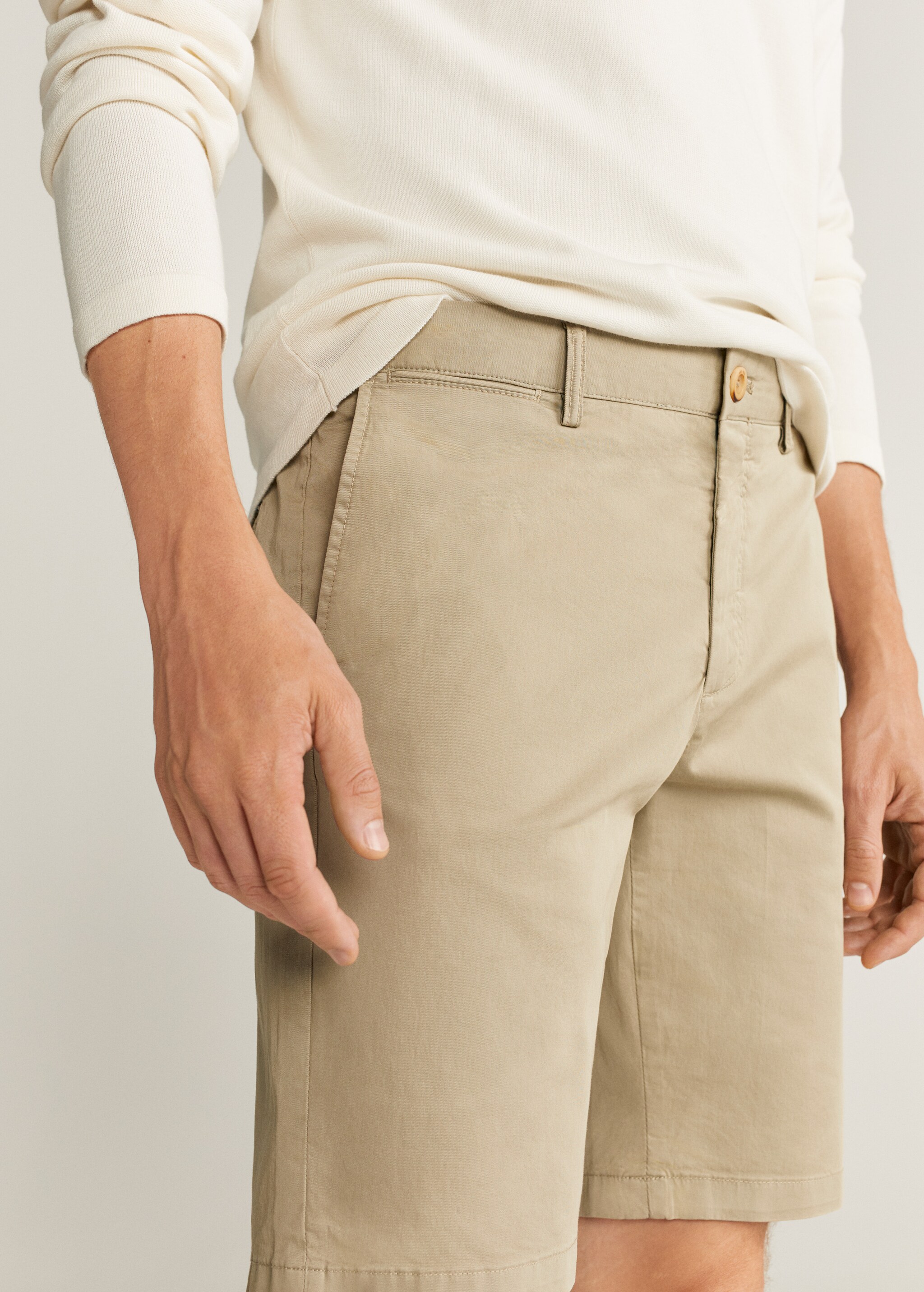 Bavlněné bermudy chino slim fit - Detail zboží 1