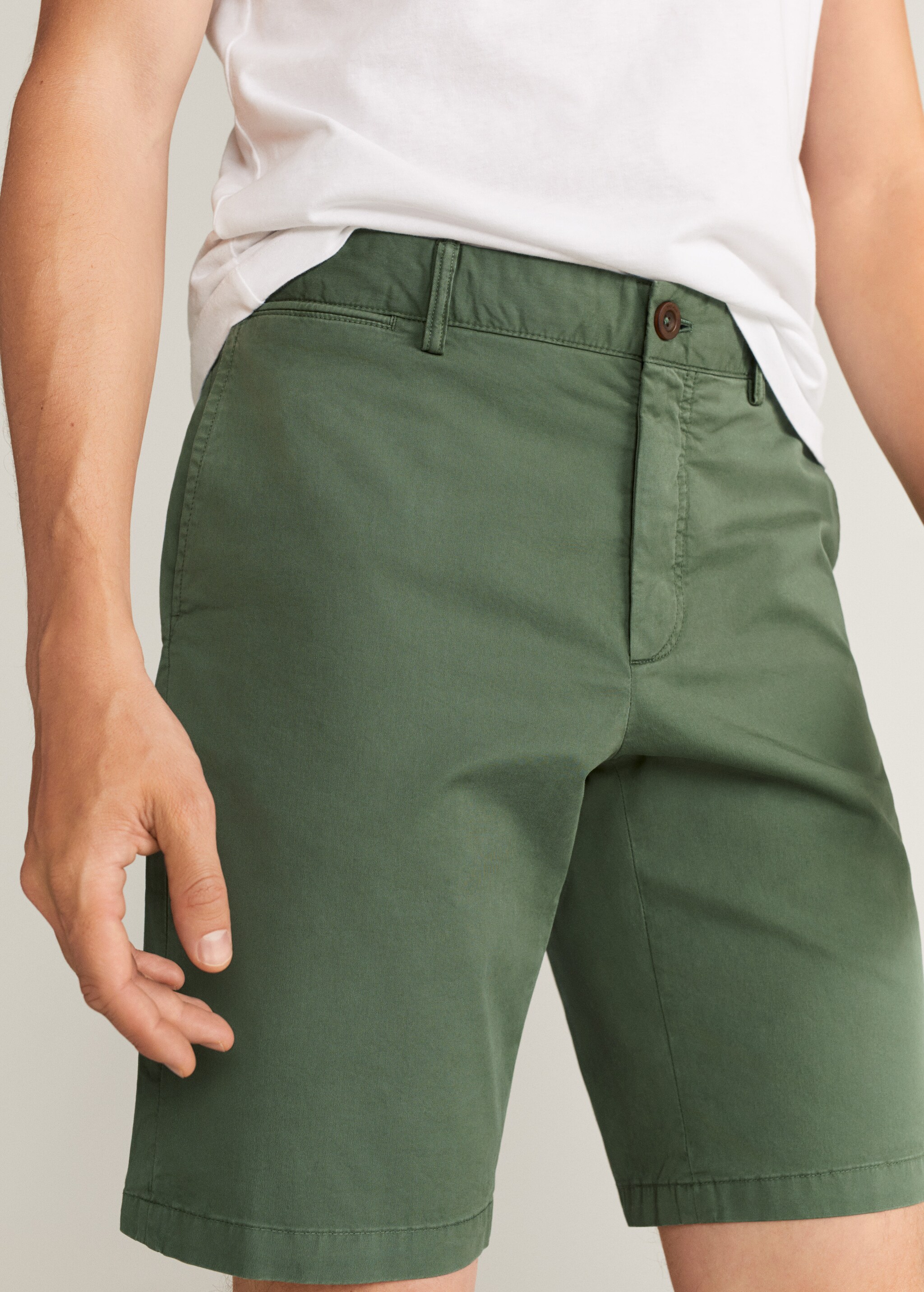 Bavlněné bermudy chino slim fit - Detail zboží 1