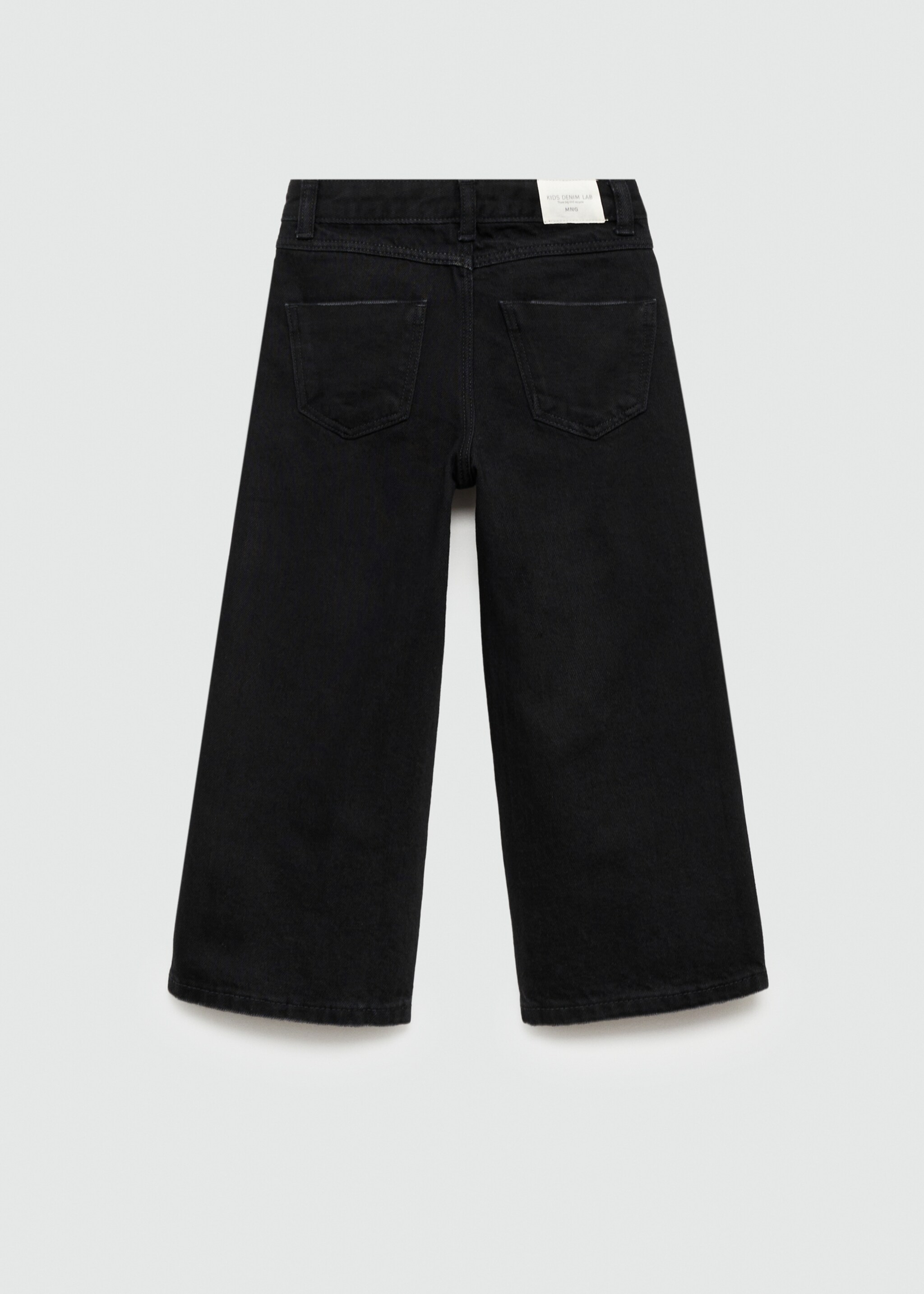 Jeans culotte - Reverso del artículo, Denim negro. Ref: 77011010-00.