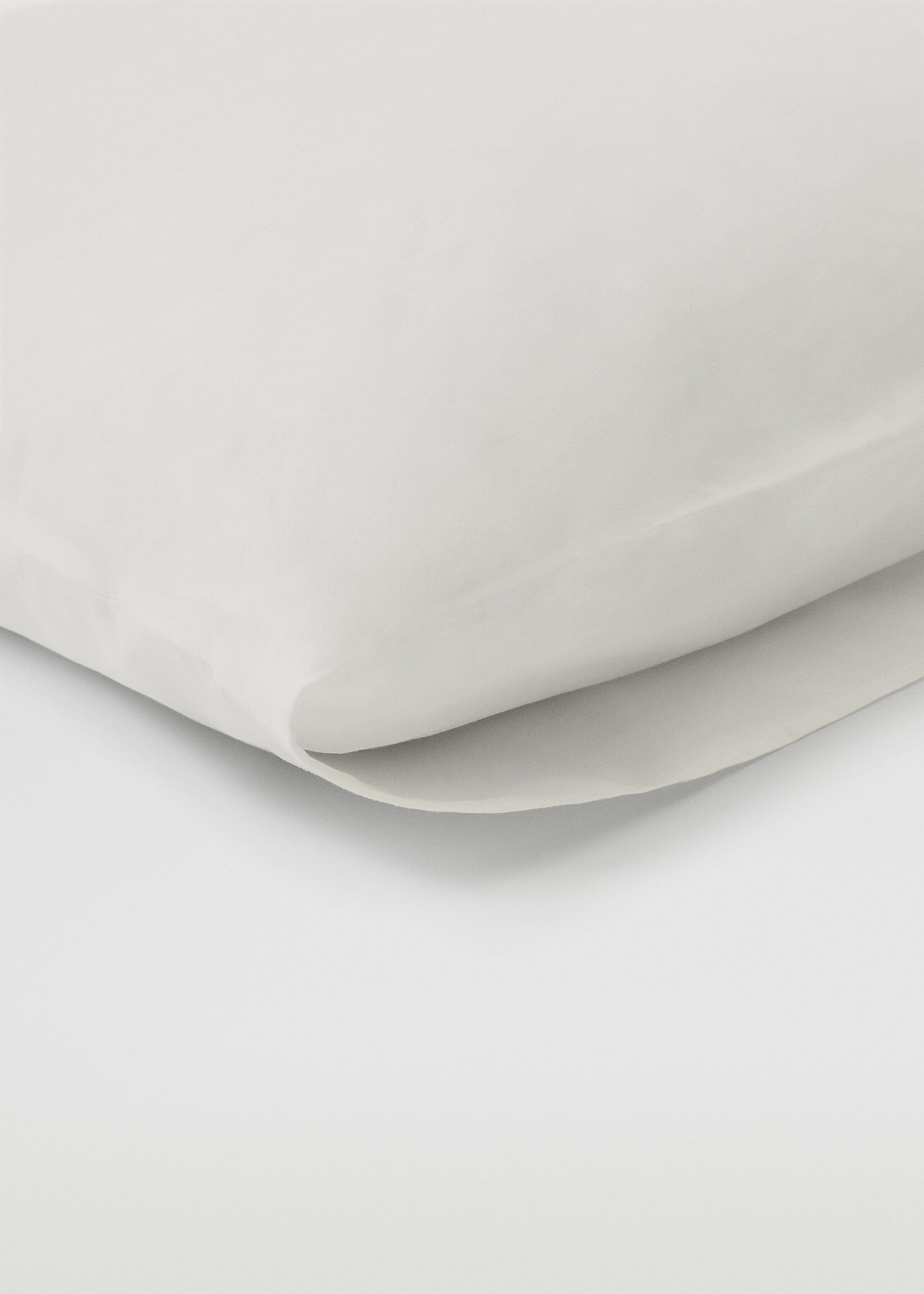 Cotton percale pillow case 60x60cm - Details of the article 3, White. Ref: 77011014-00.