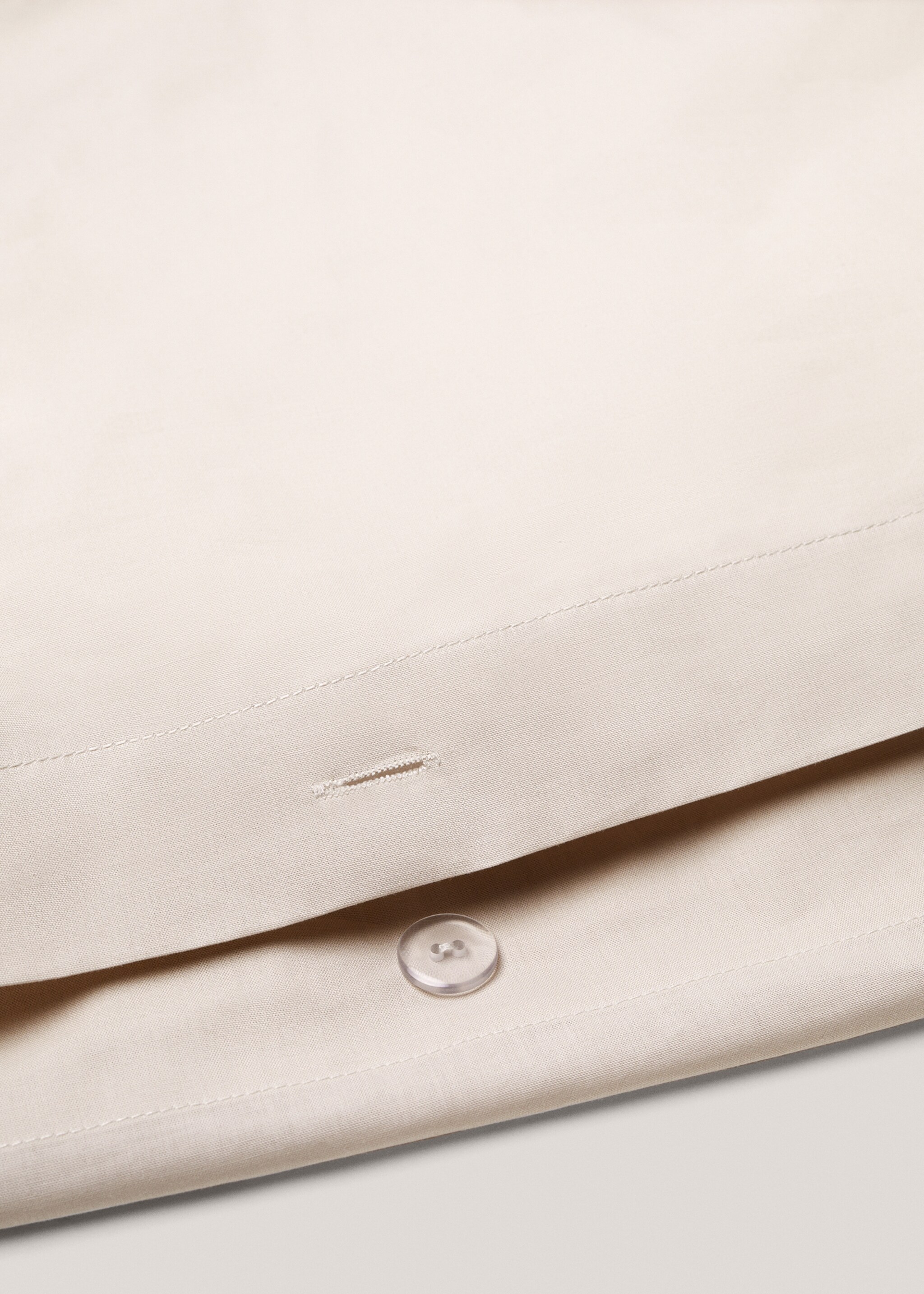 Cotton duvet cover for 150/160cm bed - Details of the article 1, Beige. Ref: 77011020-00.