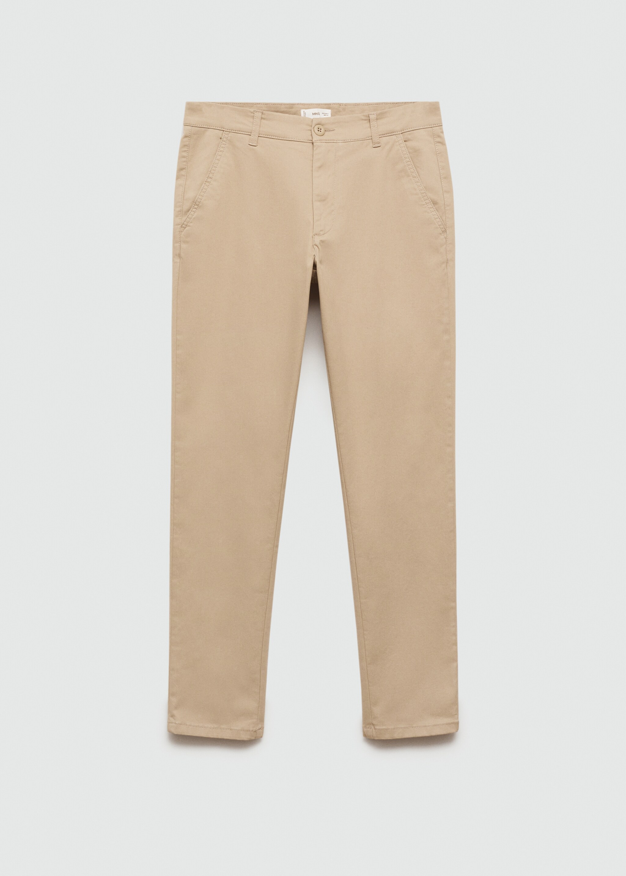Cotton chinos - Article without model, Beige. Ref: 77011511-00.
