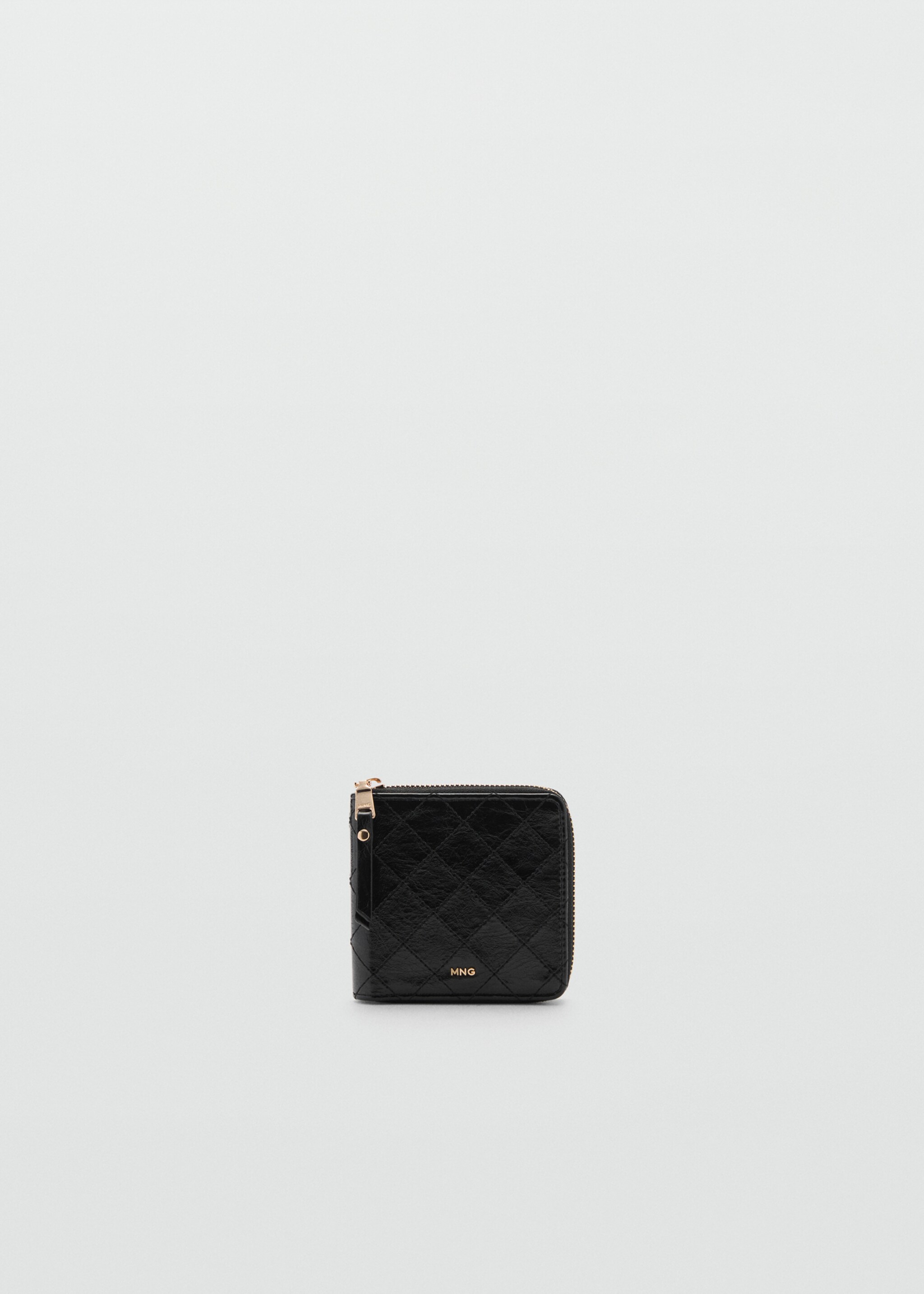 Wallet with decorative stitching - Article without model, Black. Ref: 77012009-00.