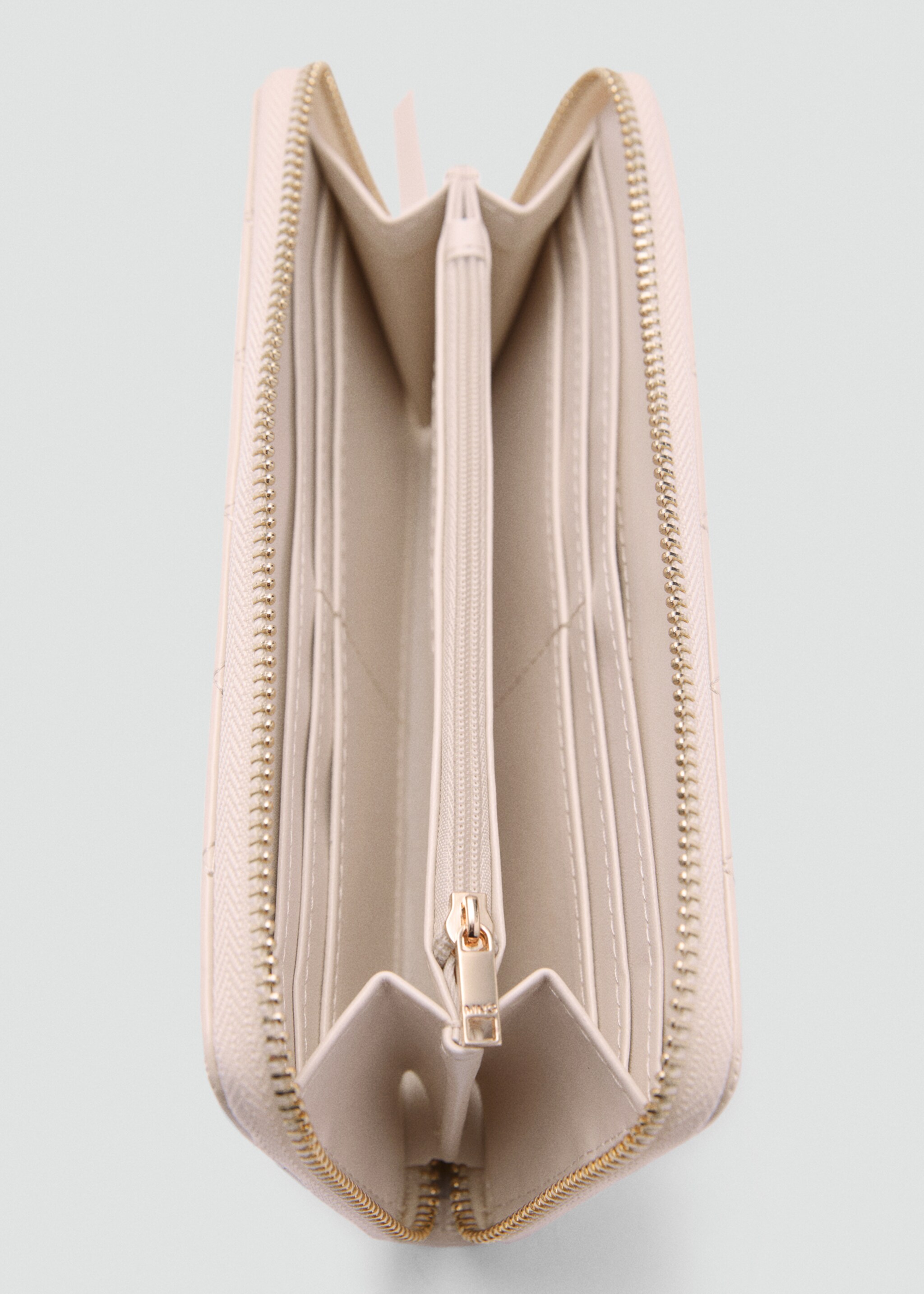 Wallet with decorative stitching - Medium plane, Off White. Ref: 77012010-00.