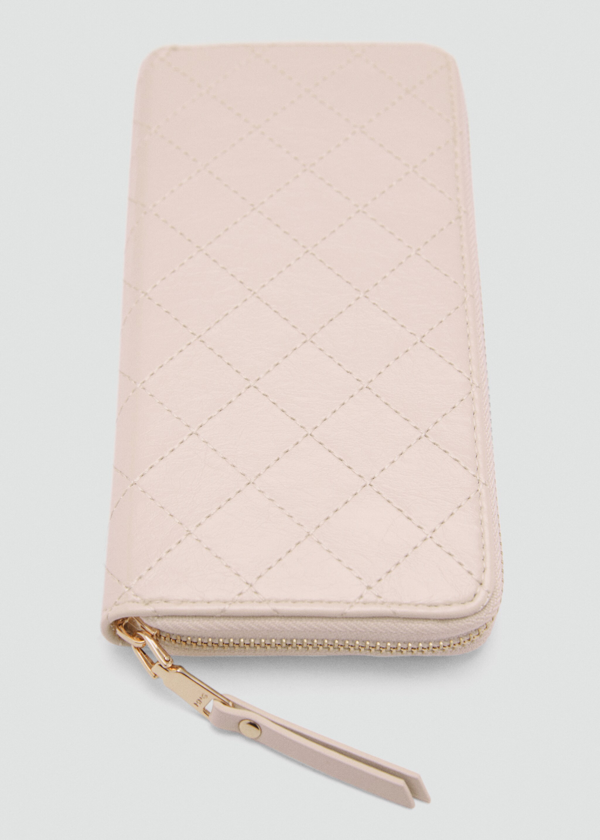 Wallet with decorative stitching - Details of the article 1, Off White. Ref: 77012010-00.