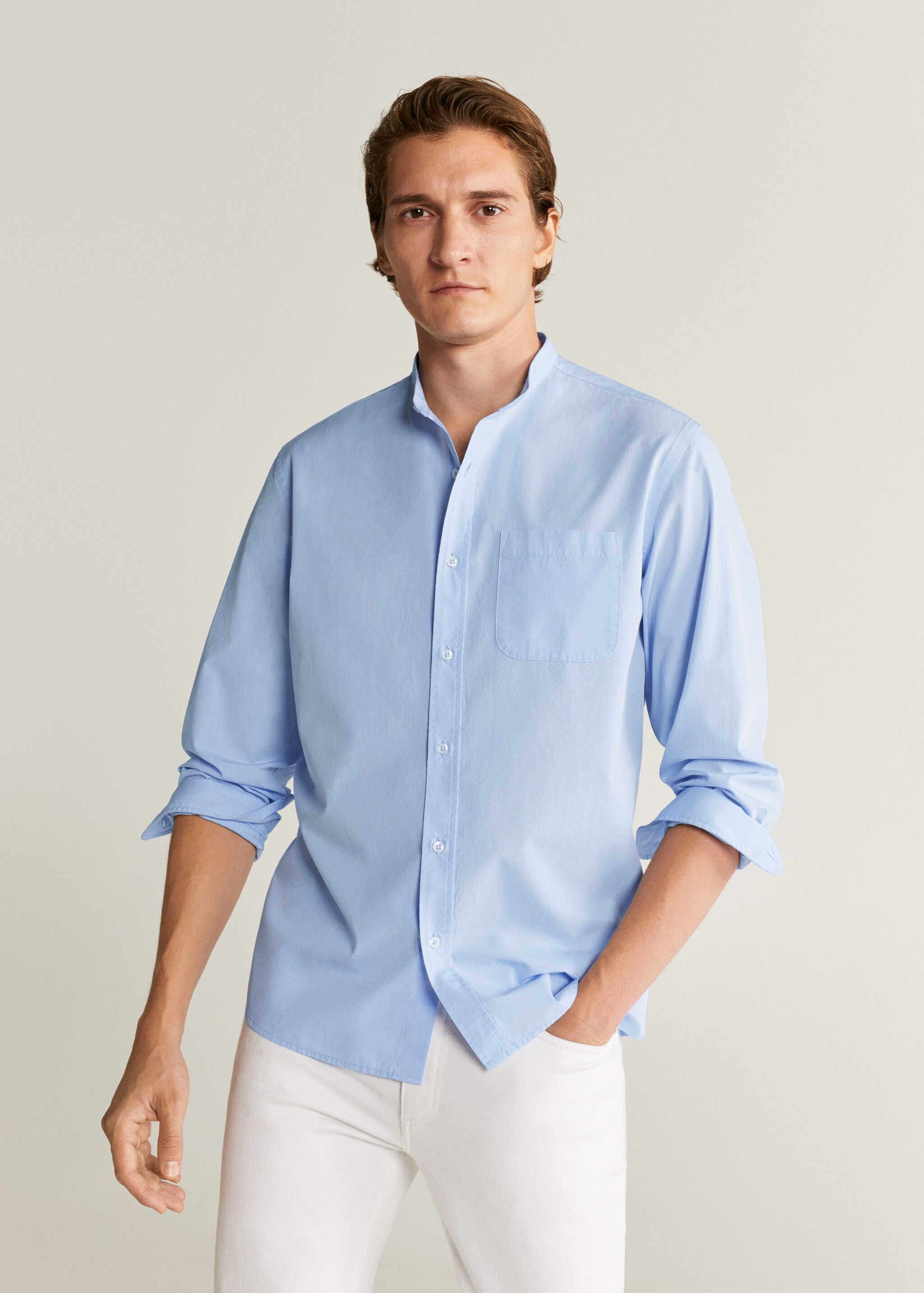Camisa regular fit algodón - Plano medio