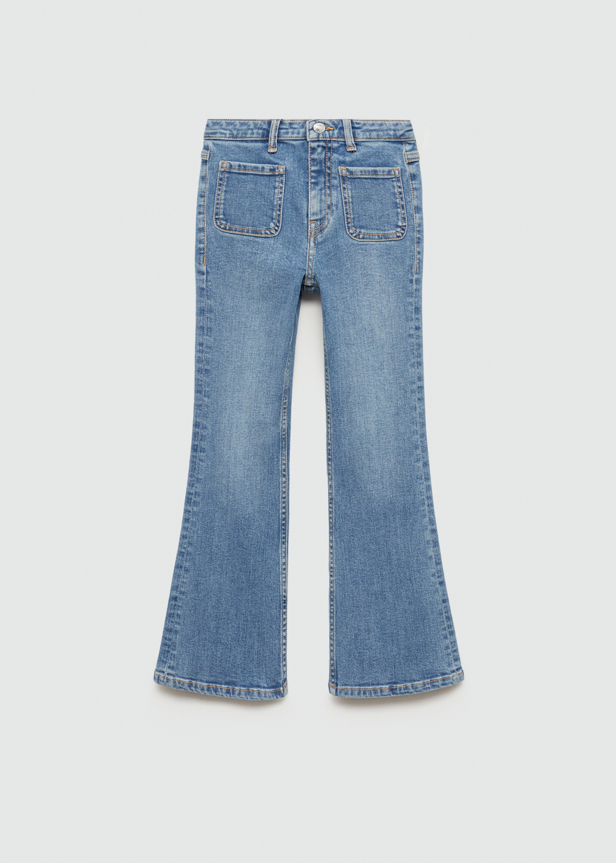 Utsvängda jeans fickor - Artikel utan modell, Mellanblå. Ref: 77012540-00.