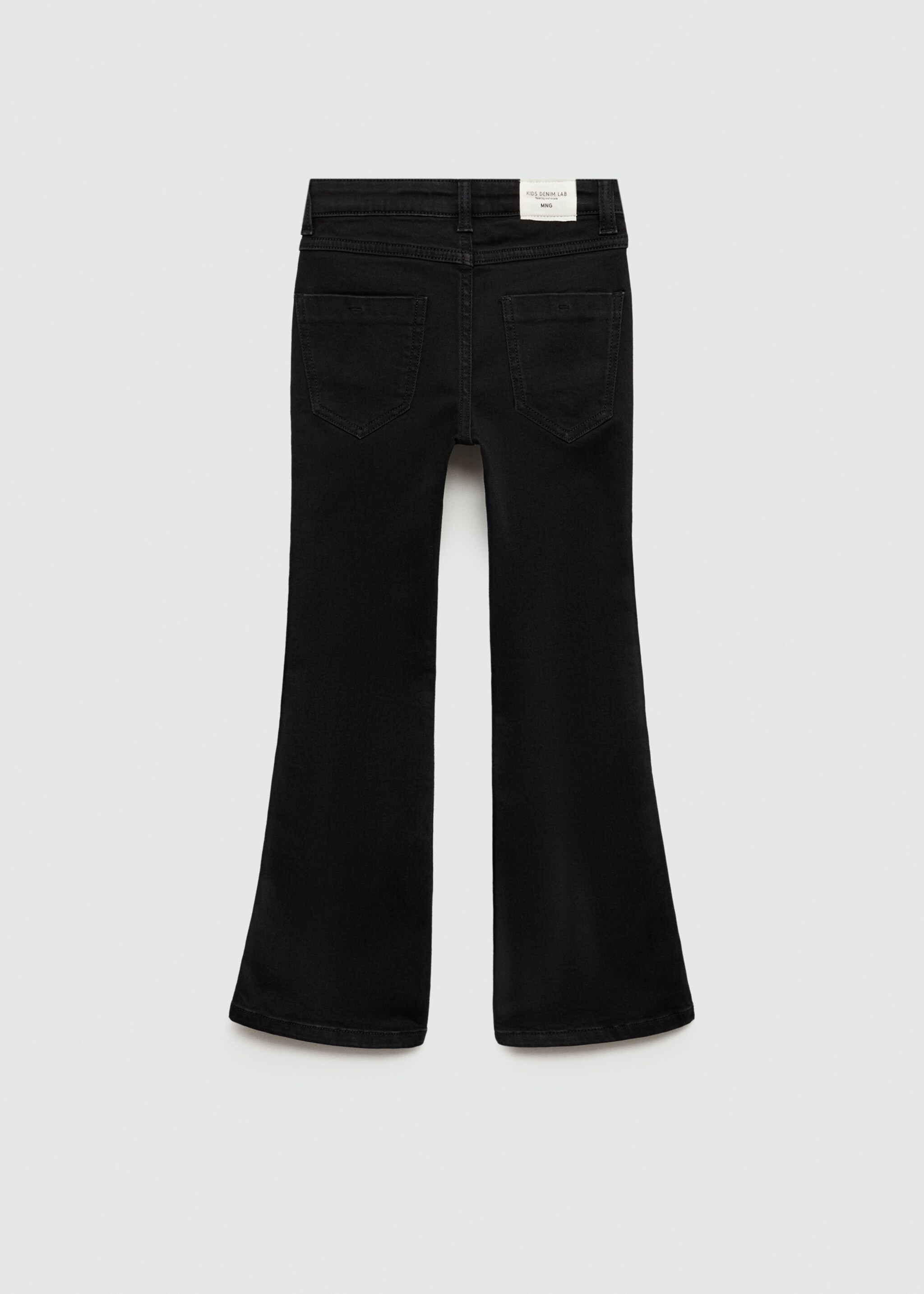 Utsvängda jeans fickor - Artikelns baksida, Black denim. Ref: 77012540-00.