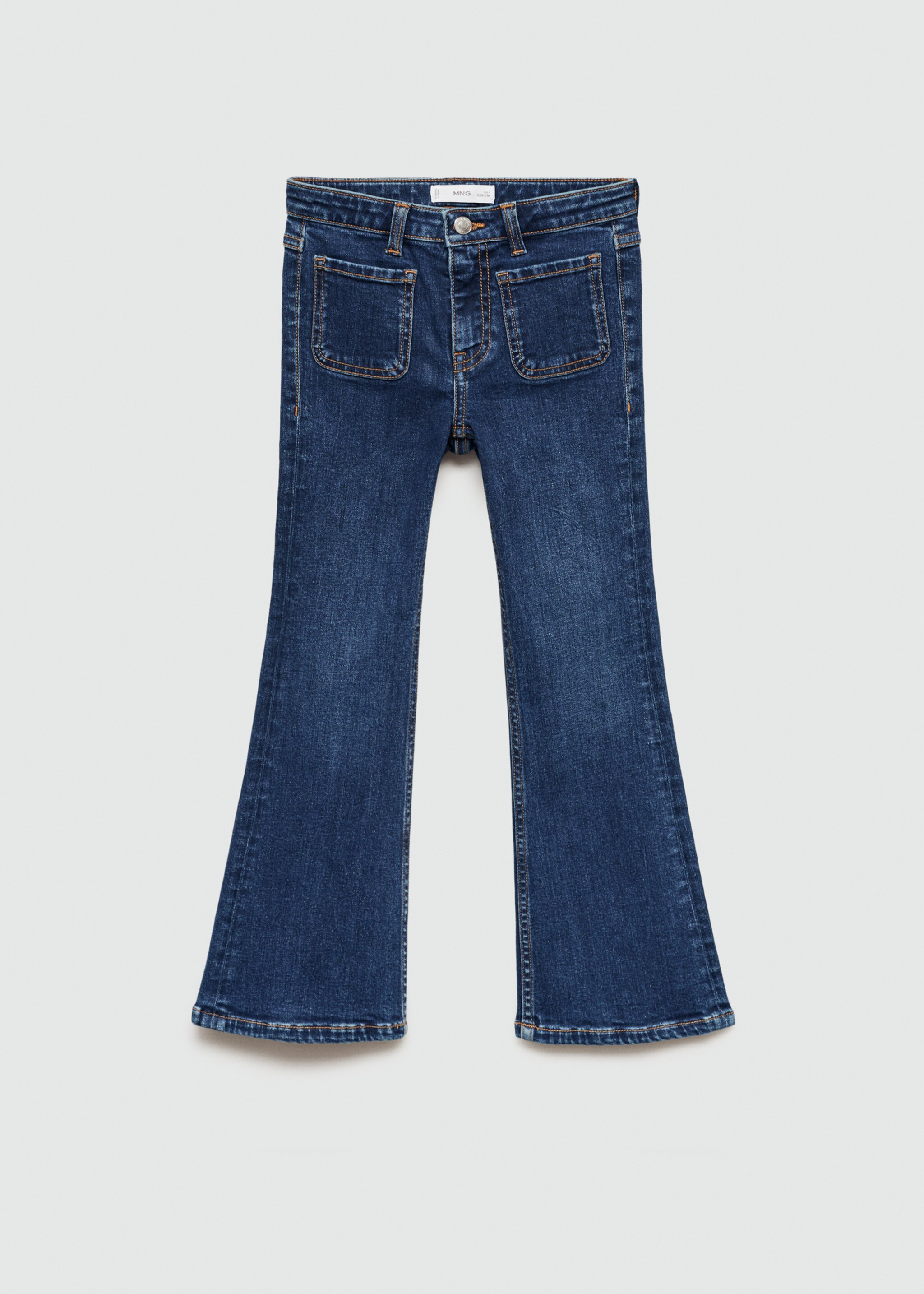 Flared jeans with pocket - Article without model, Dark Blue. Ref: 77012540-00.