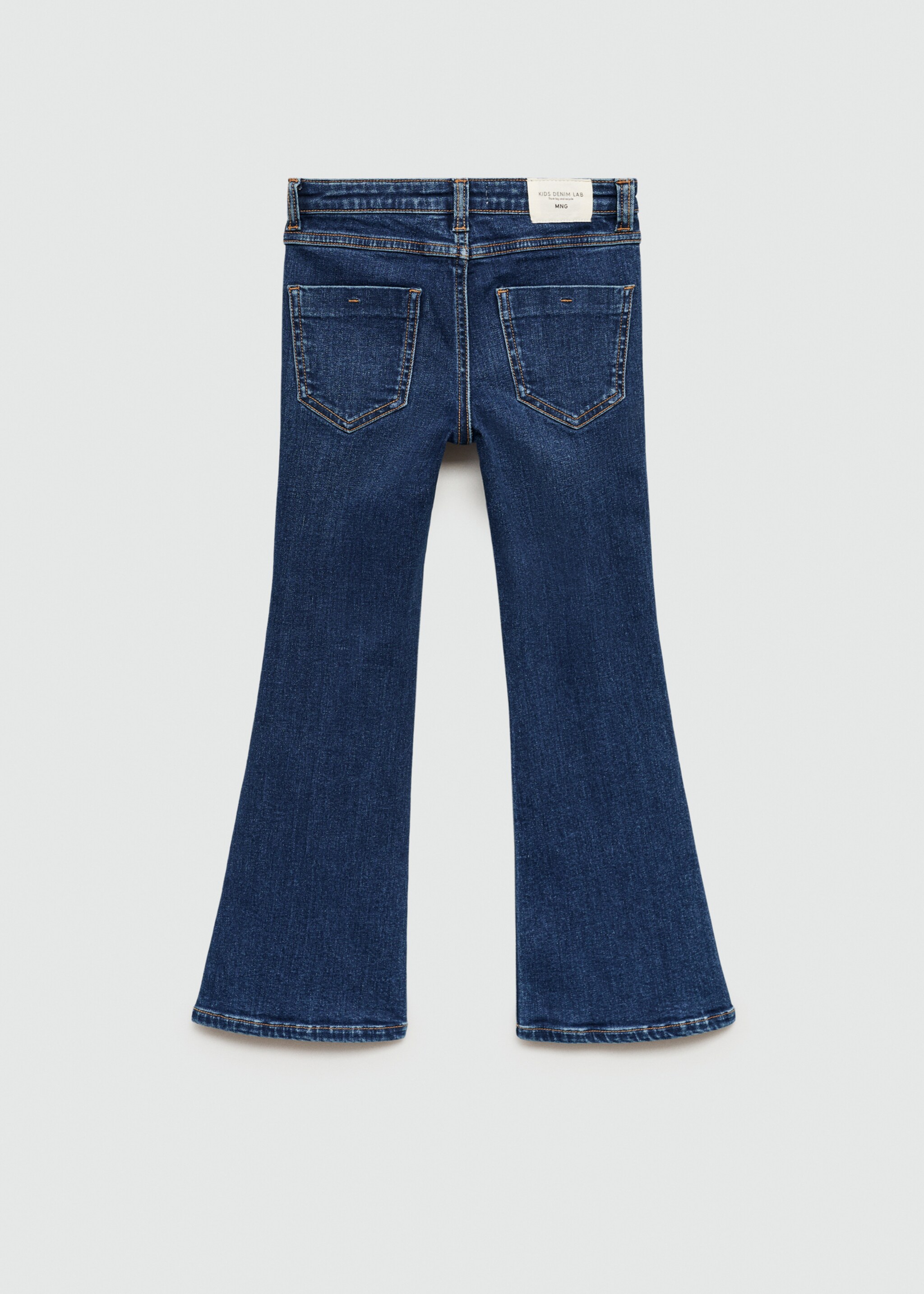 Flared jeans with pocket - Reverse of the article, Dark Blue. Ref: 77012540-00.