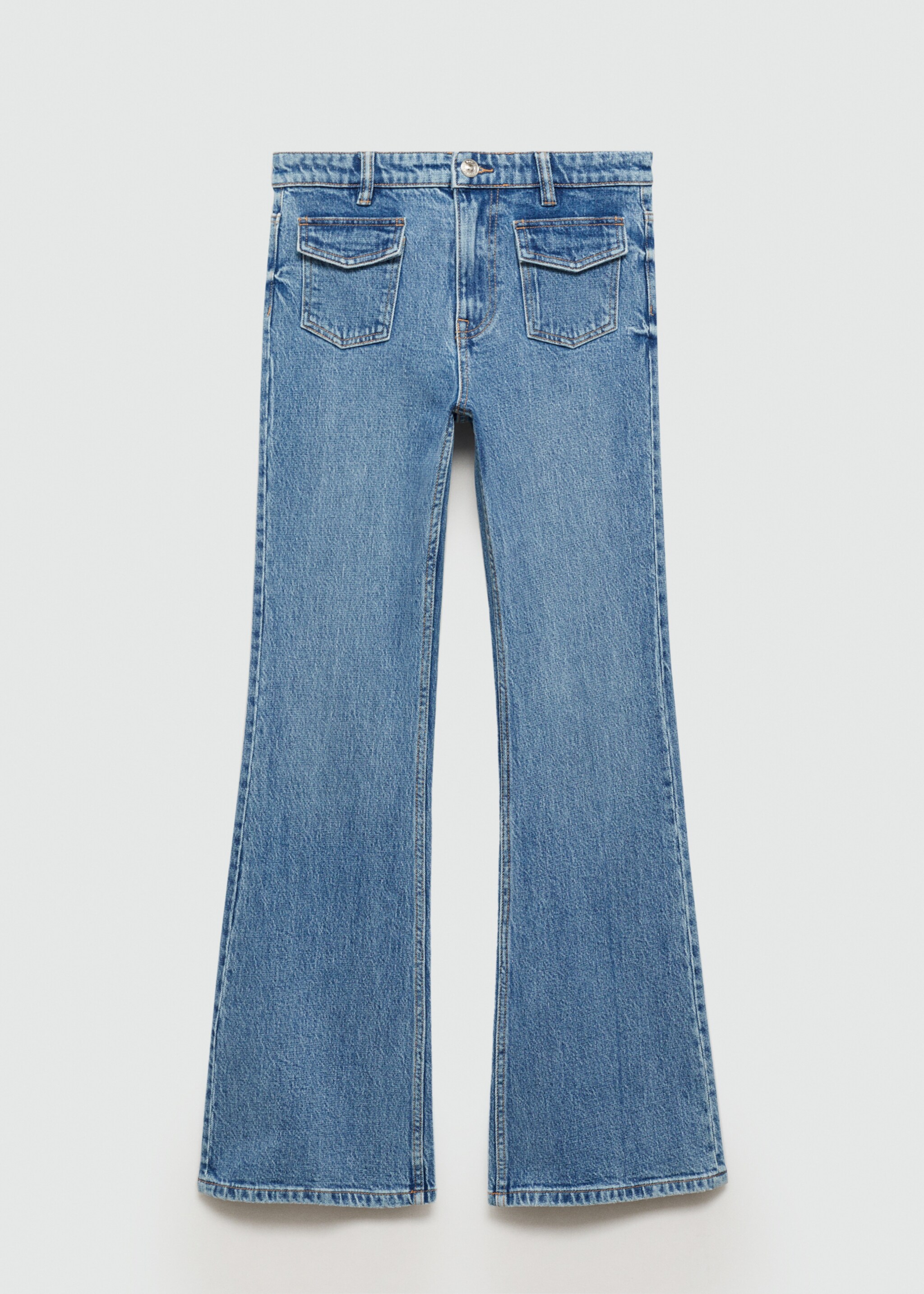 Jean flare poches - Article sans modèle, Bleu foncé. Ref: 77012545-00.