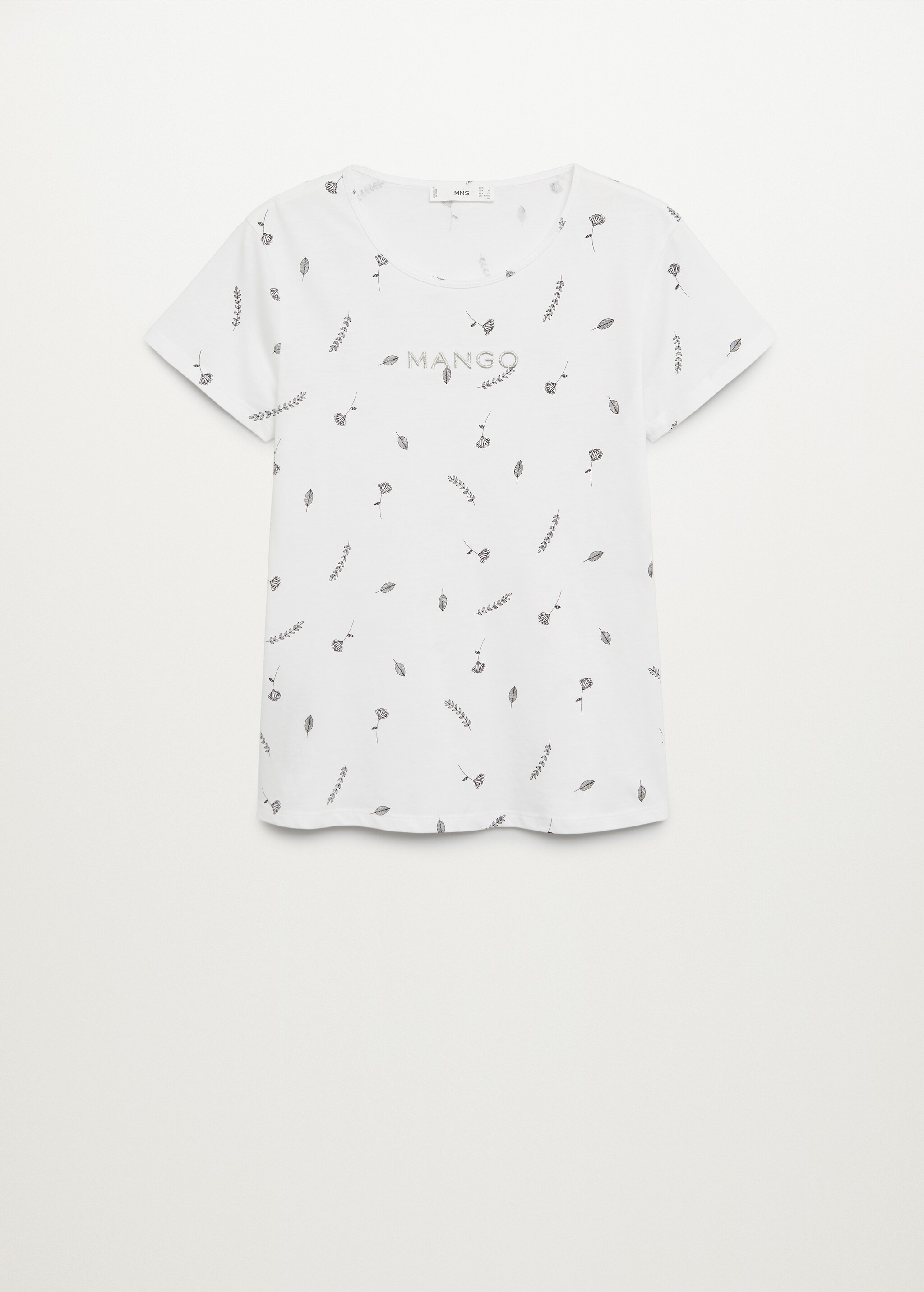 Camiseta estampada logo bordado - Artículo sin modelo