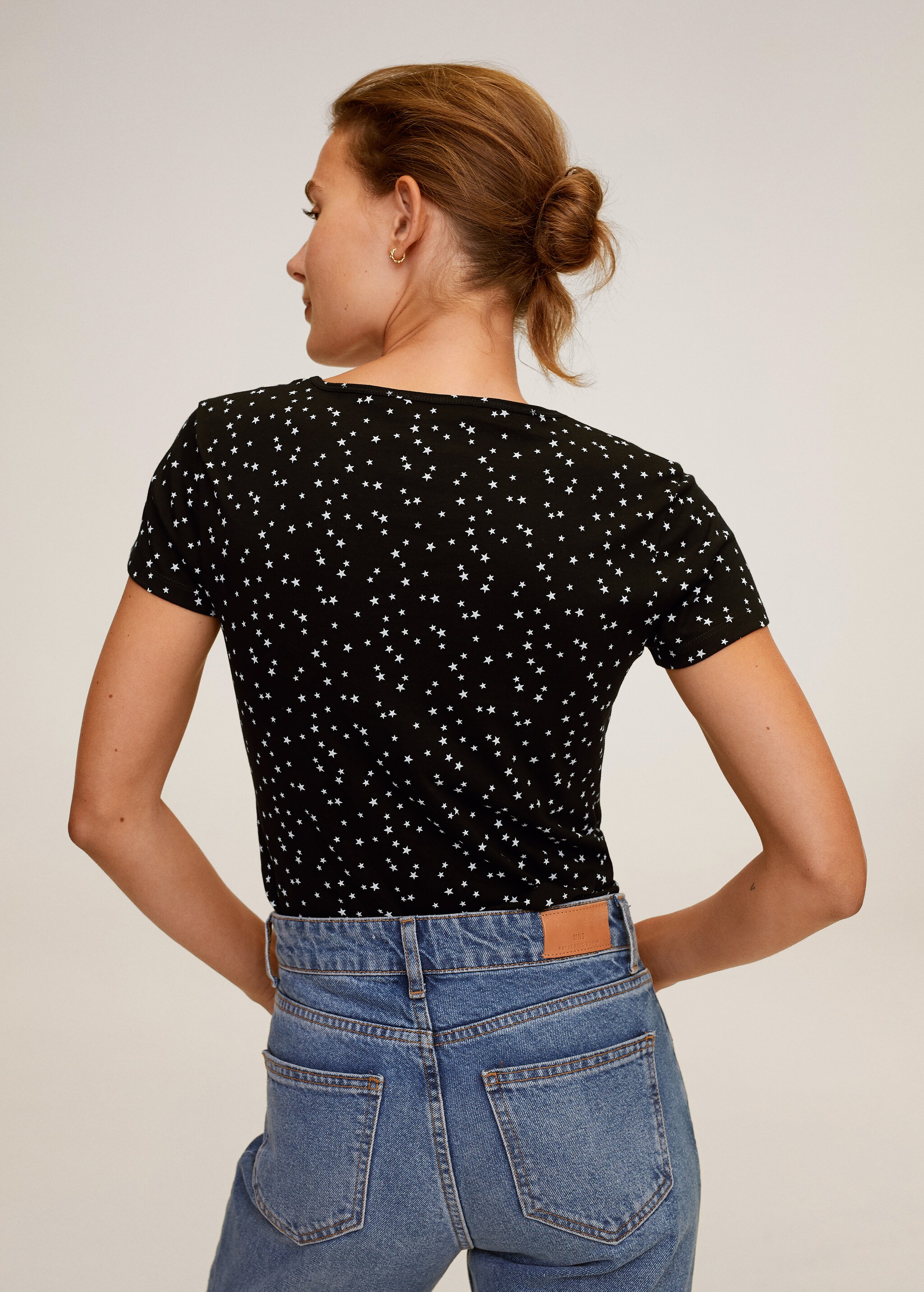 Camiseta estampada logo bordado - Reverso del artículo
