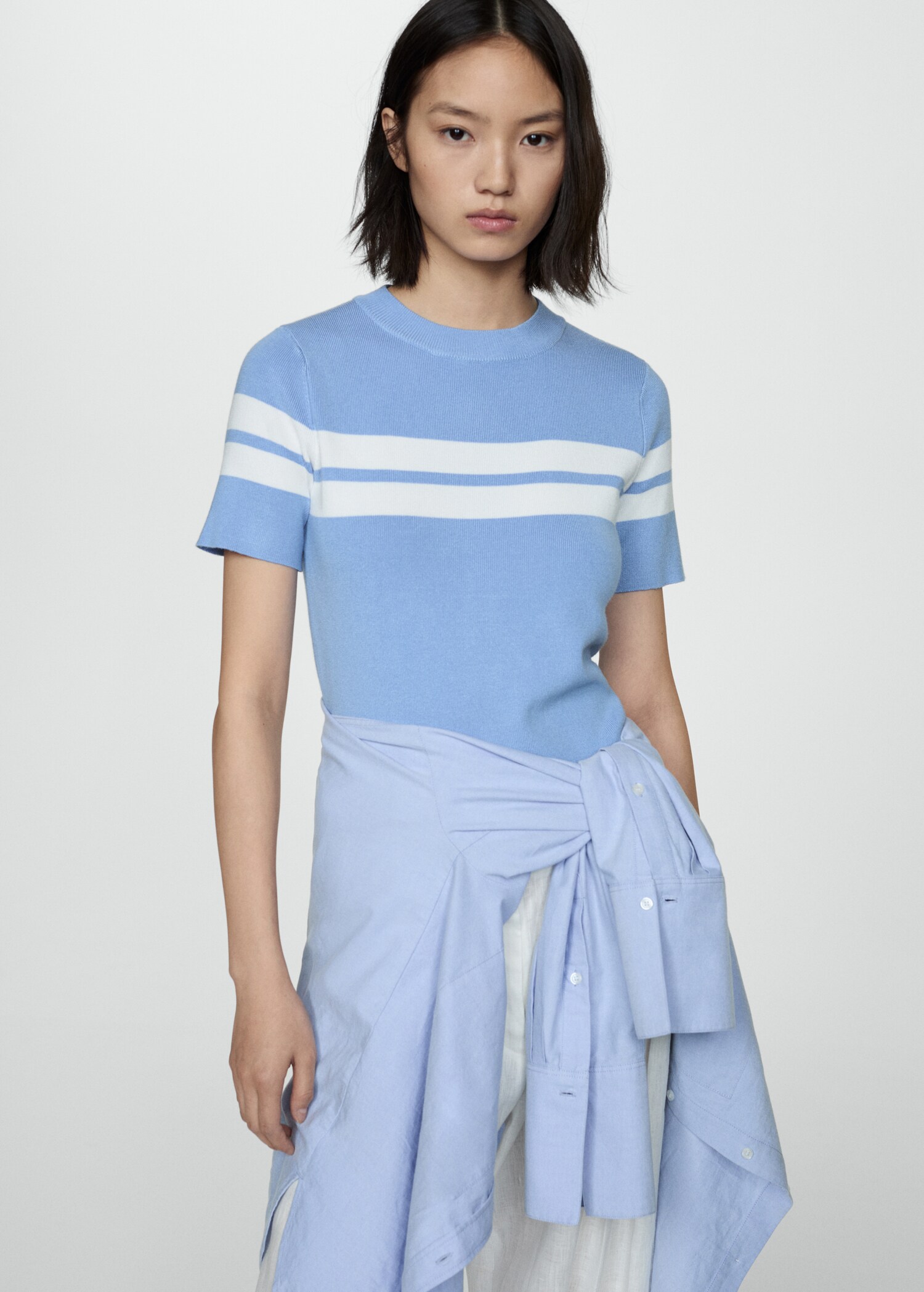 Knit striped sweater - Medium plane