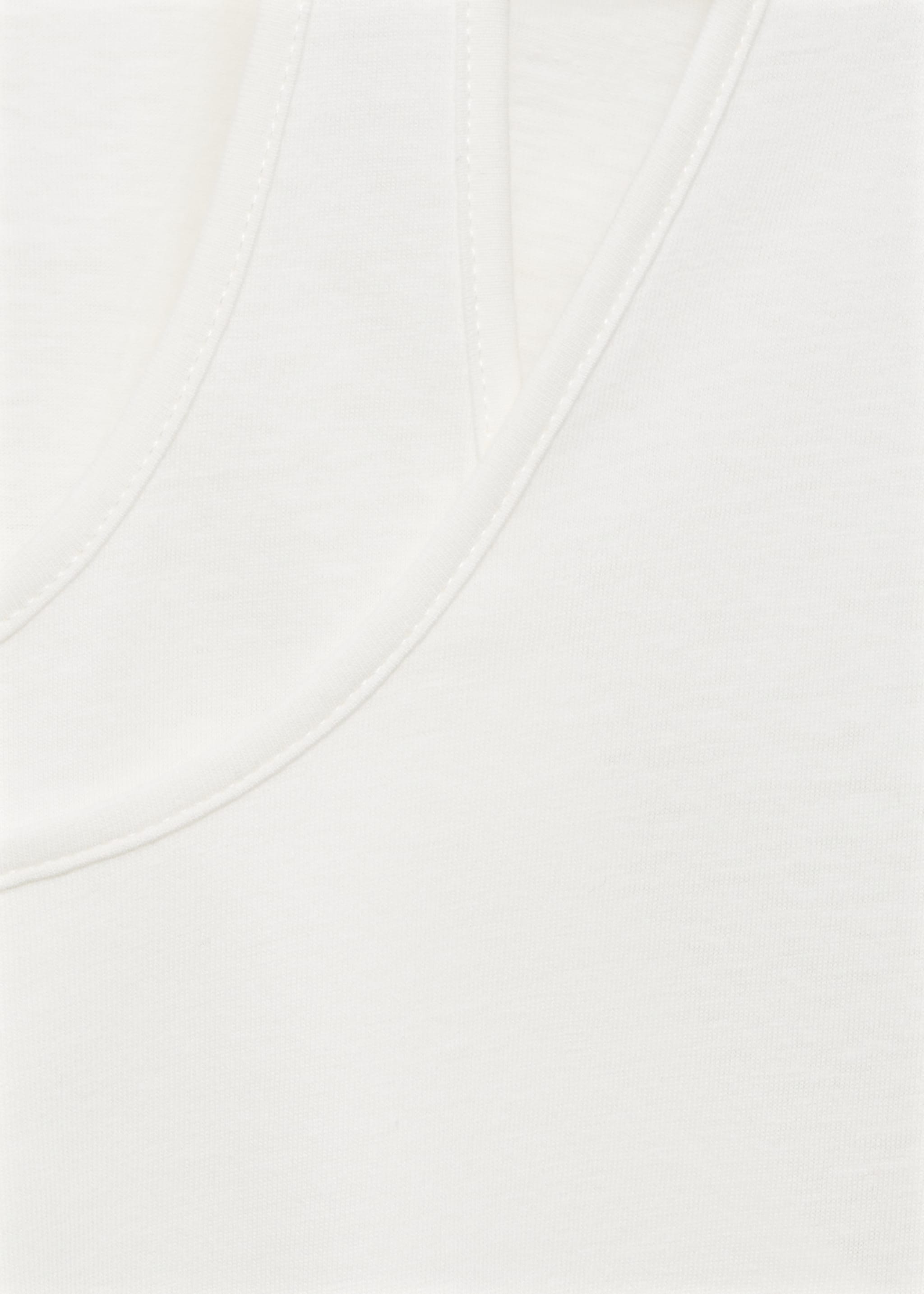 Double cotton t-shirt - Details of the article 8, Off White. Ref: 77012937-00.
