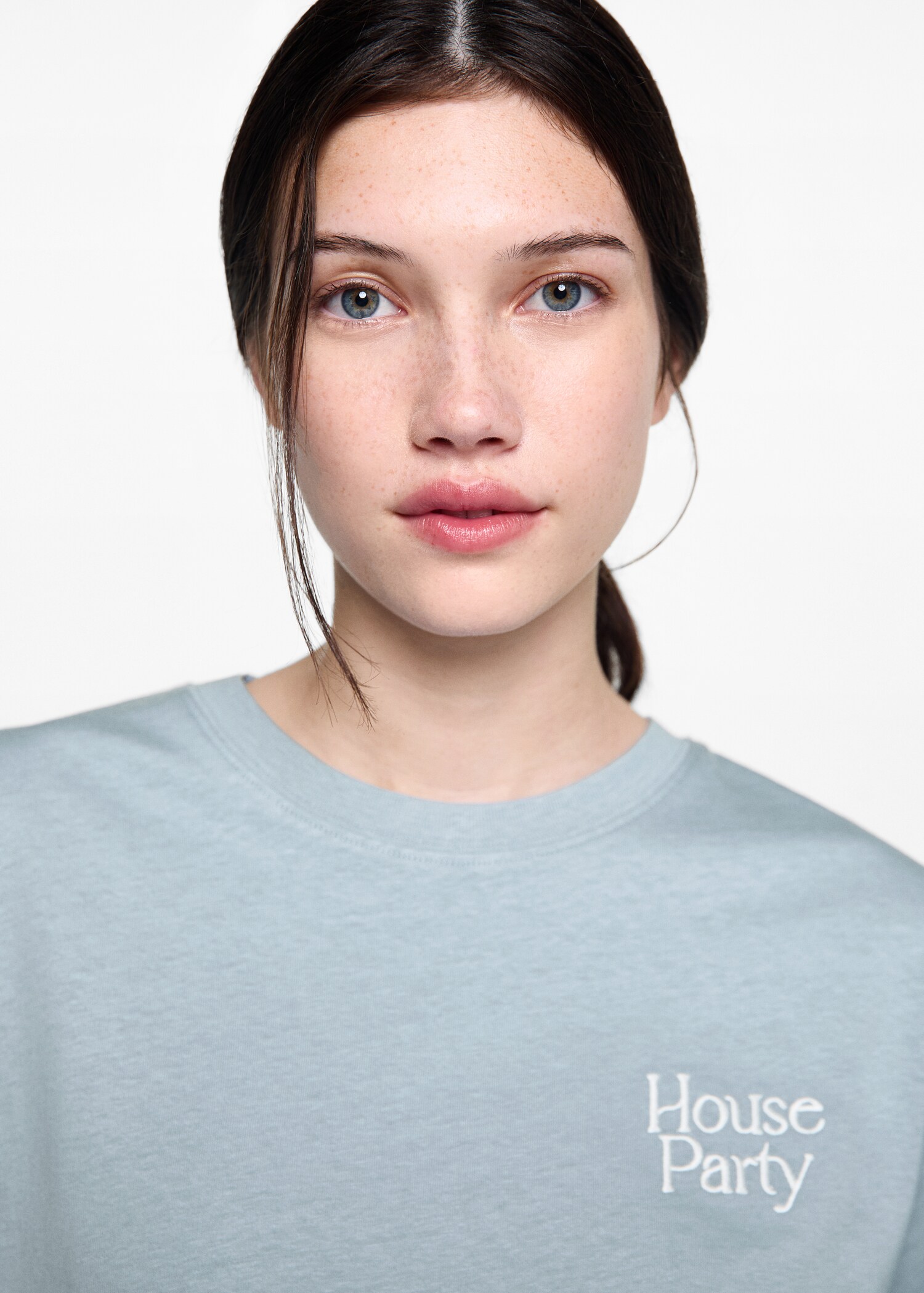 Embroidered message T-shirt - Details of the article 1