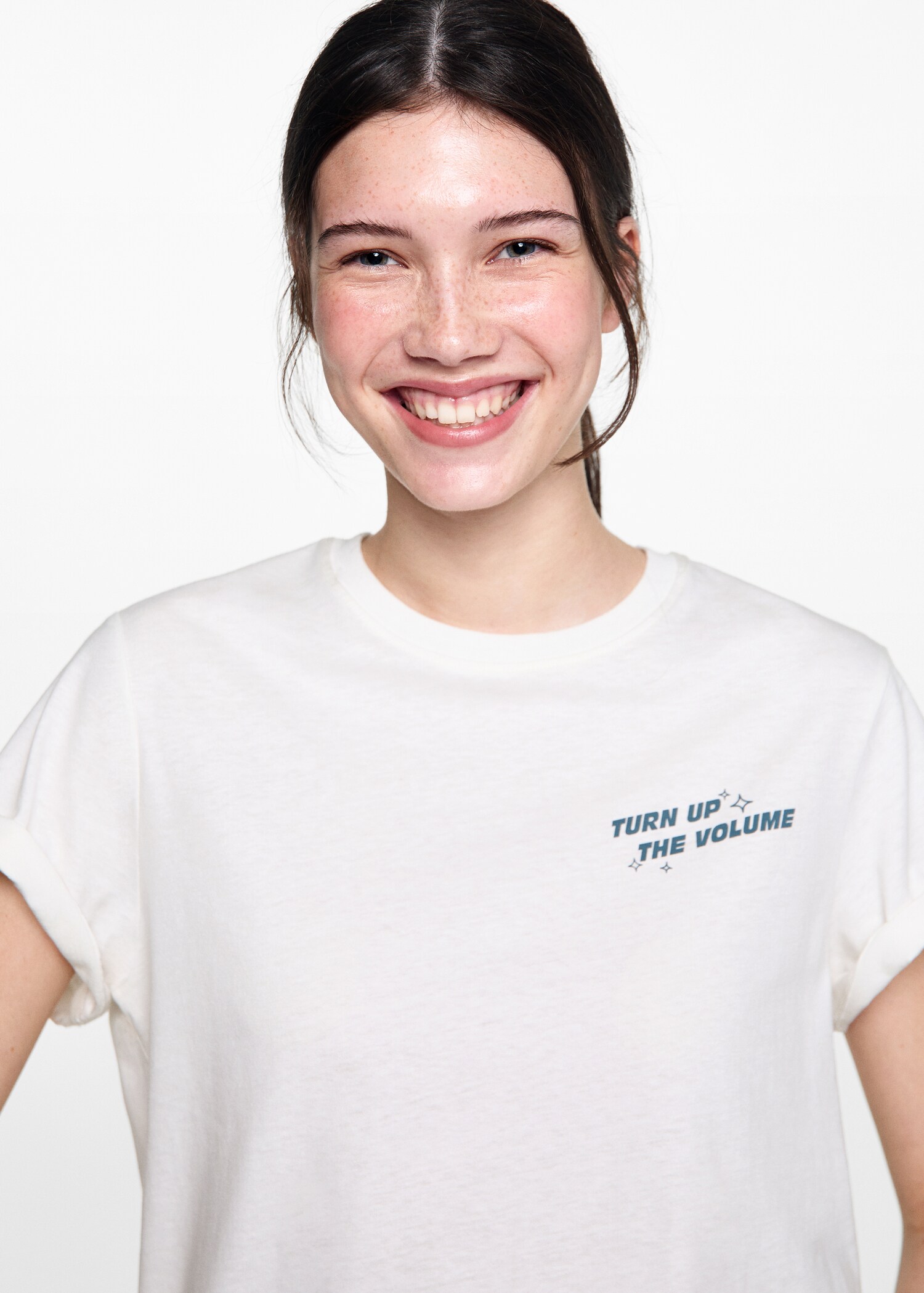 Bawełniany wzorzysty t-shirt - Szczegóły artykułu 1