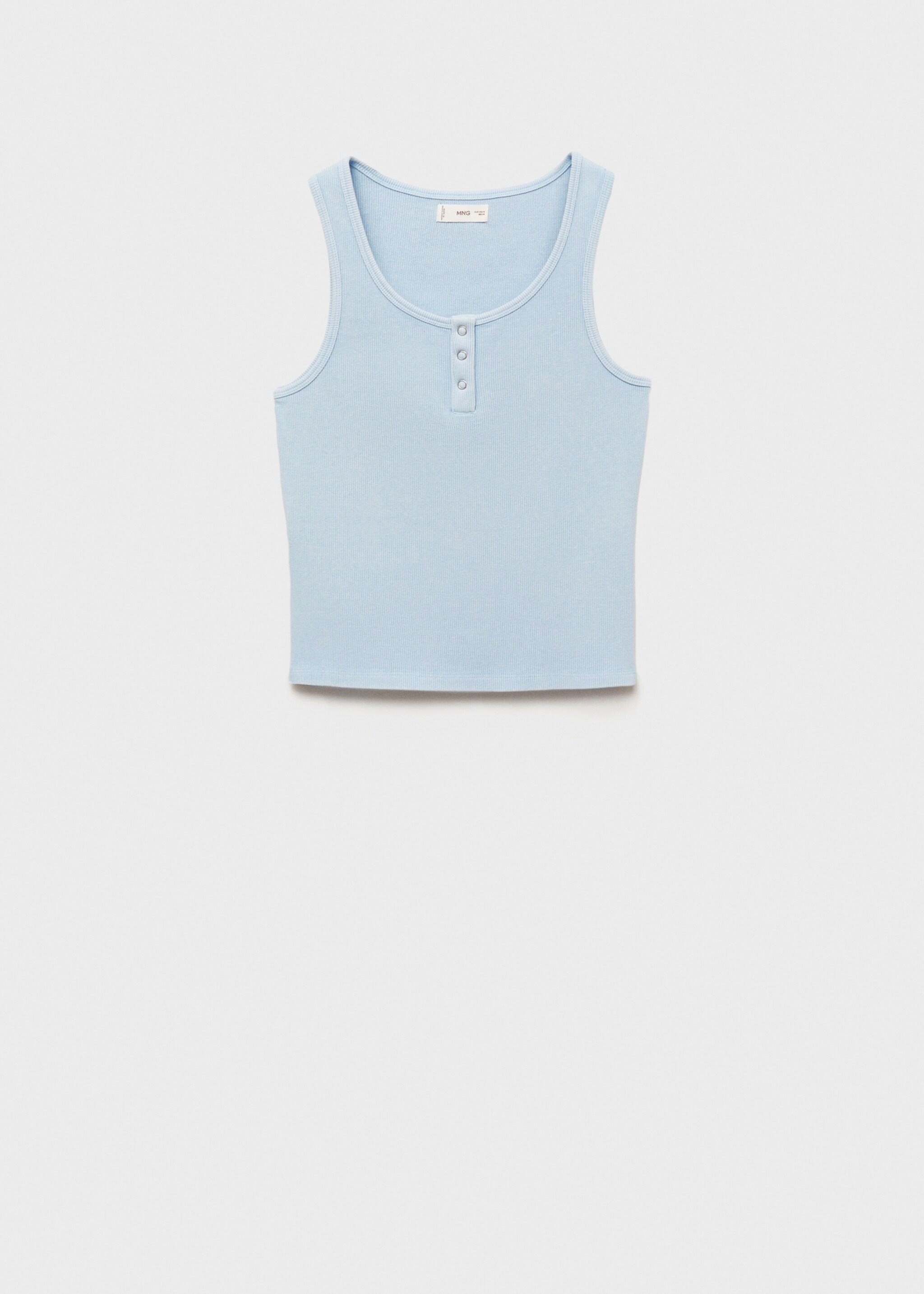 Ribbed cotton-blend top - Article without model