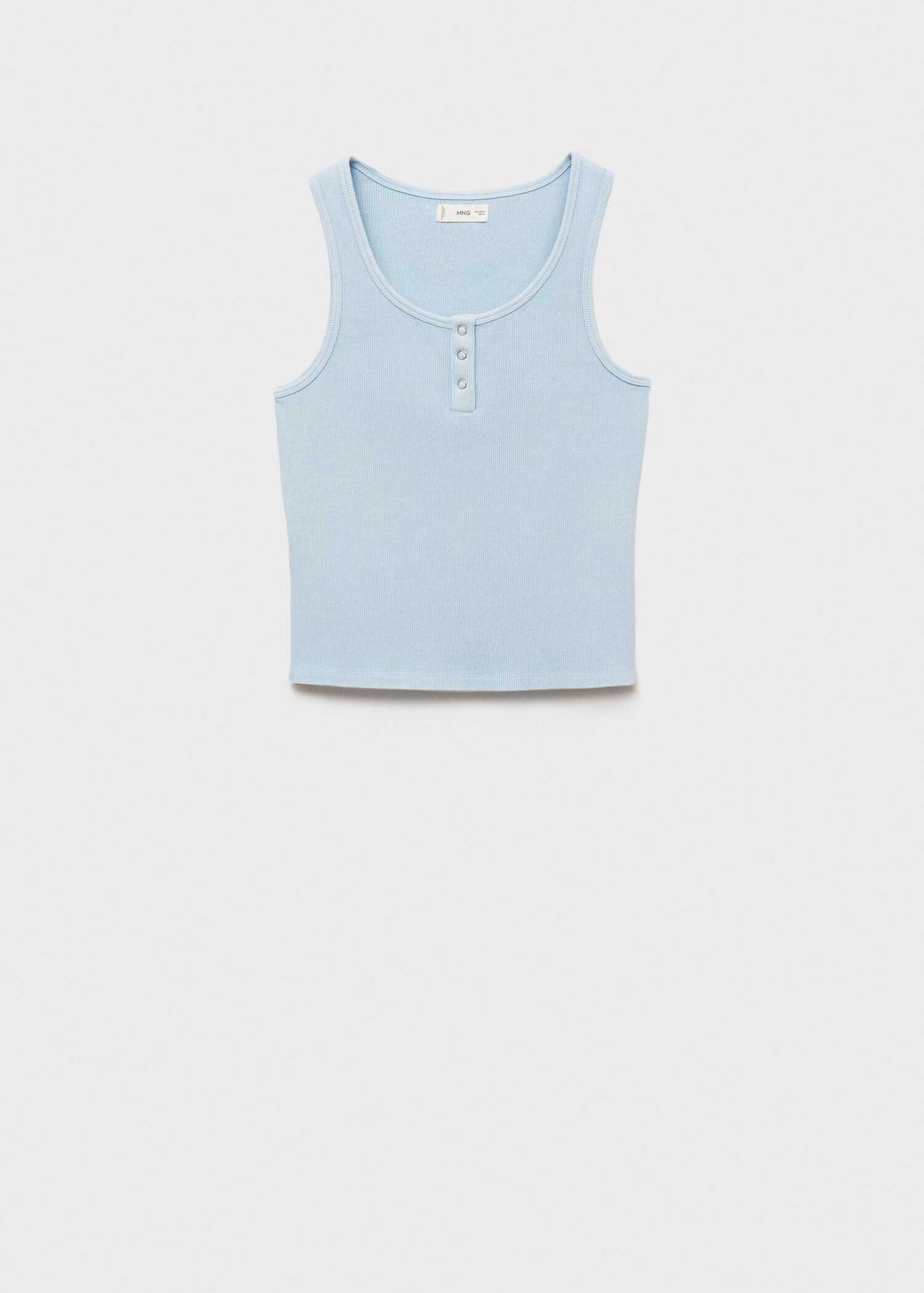 Ribbed cotton-blend top - Article without model