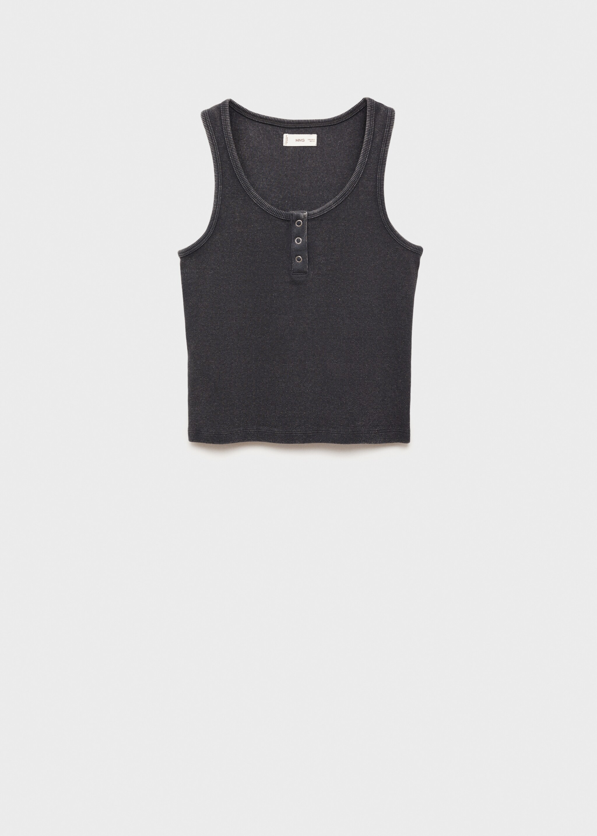 Ribbed cotton-blend top - Article without model
