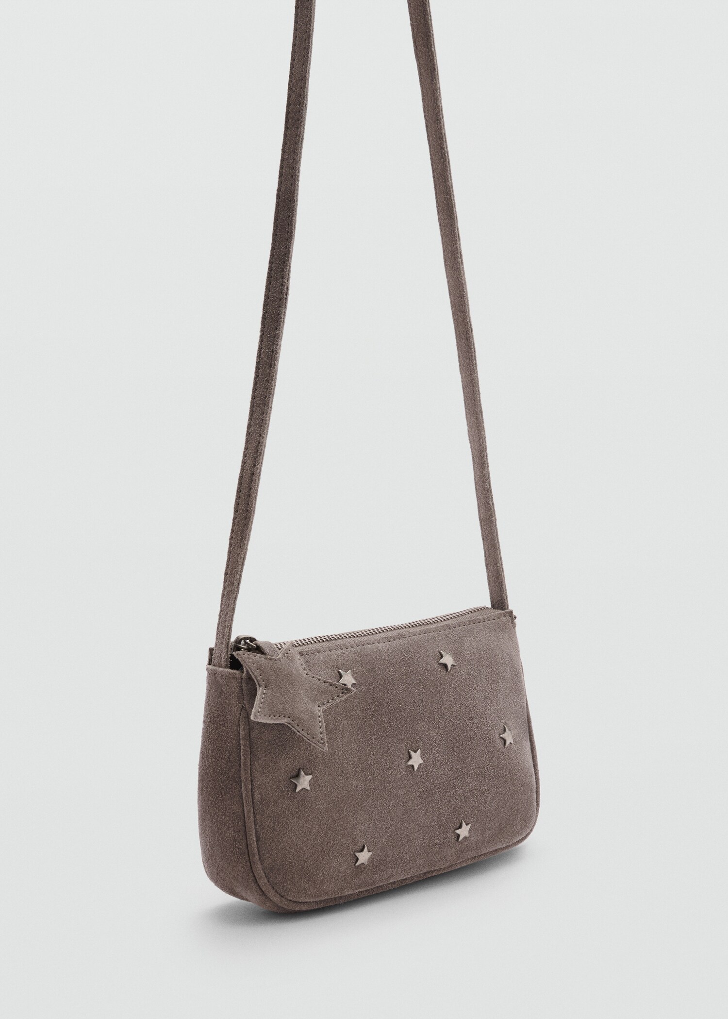 Leather bag with star studs - Medium plane