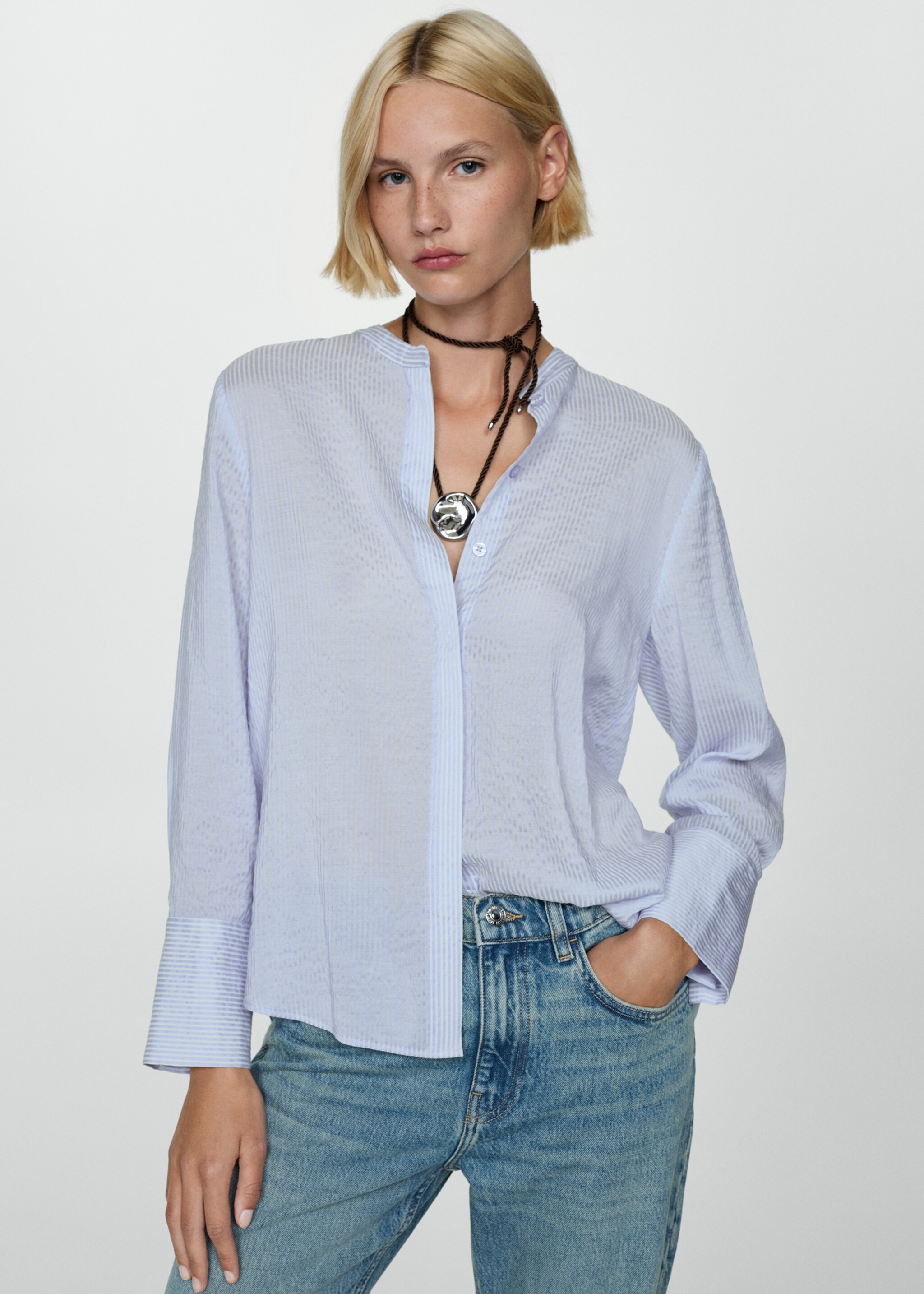 Chemise fluide rayures - Plan moyen
