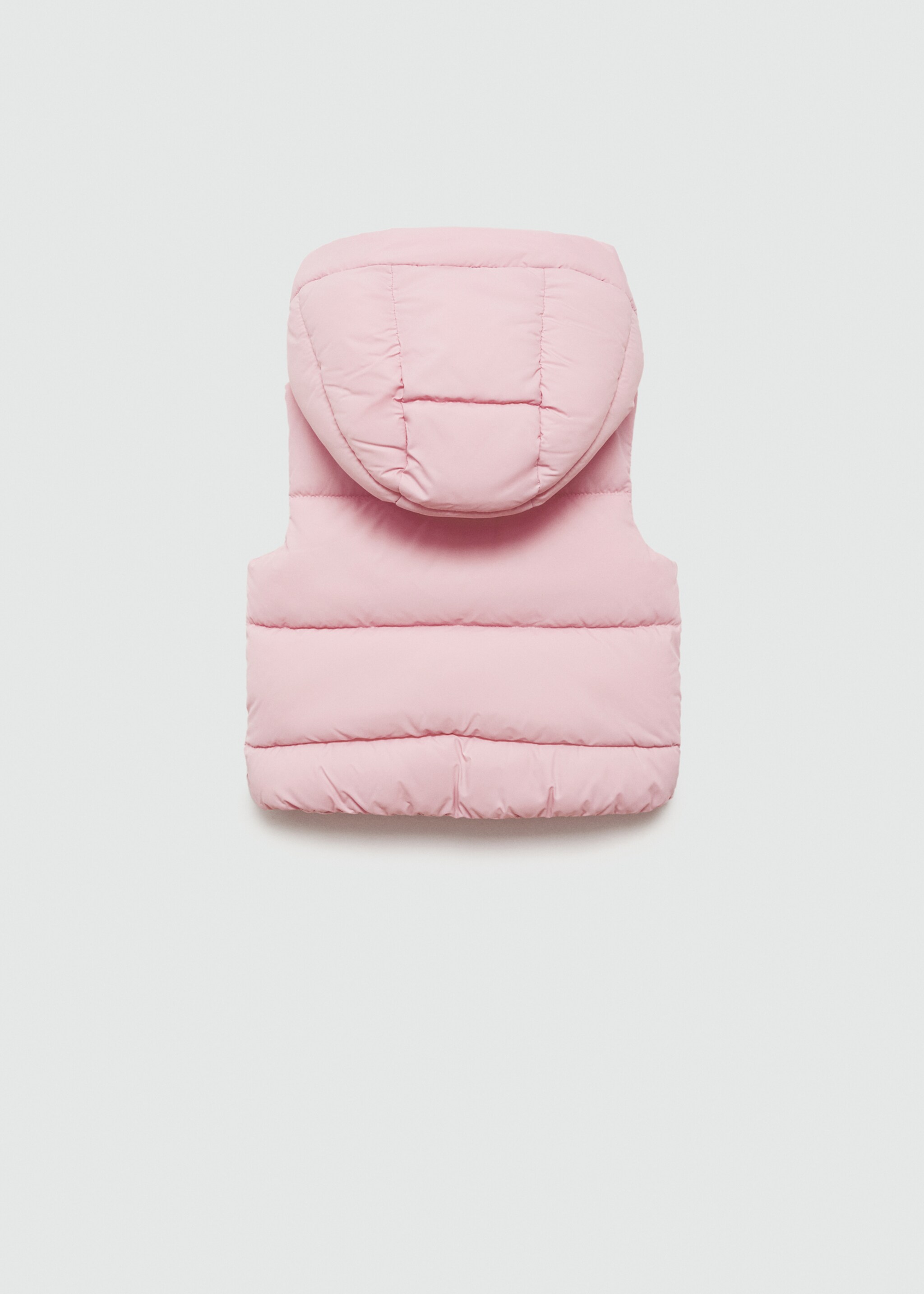 Padded fleece gilet - Reverse of the article, Pastel Pink. Ref: 77013268-00.