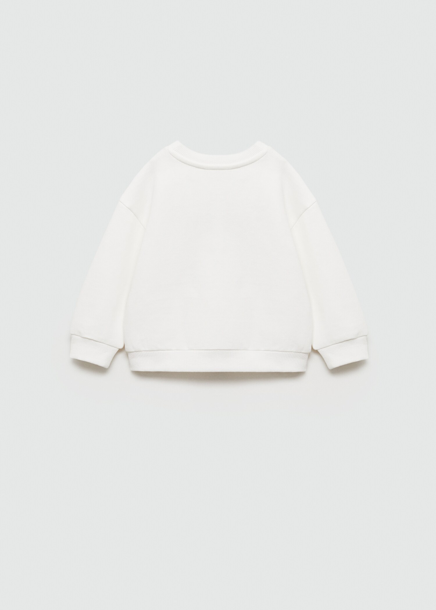 Embroidered detail cotton sweatshirt - Reverse of the article