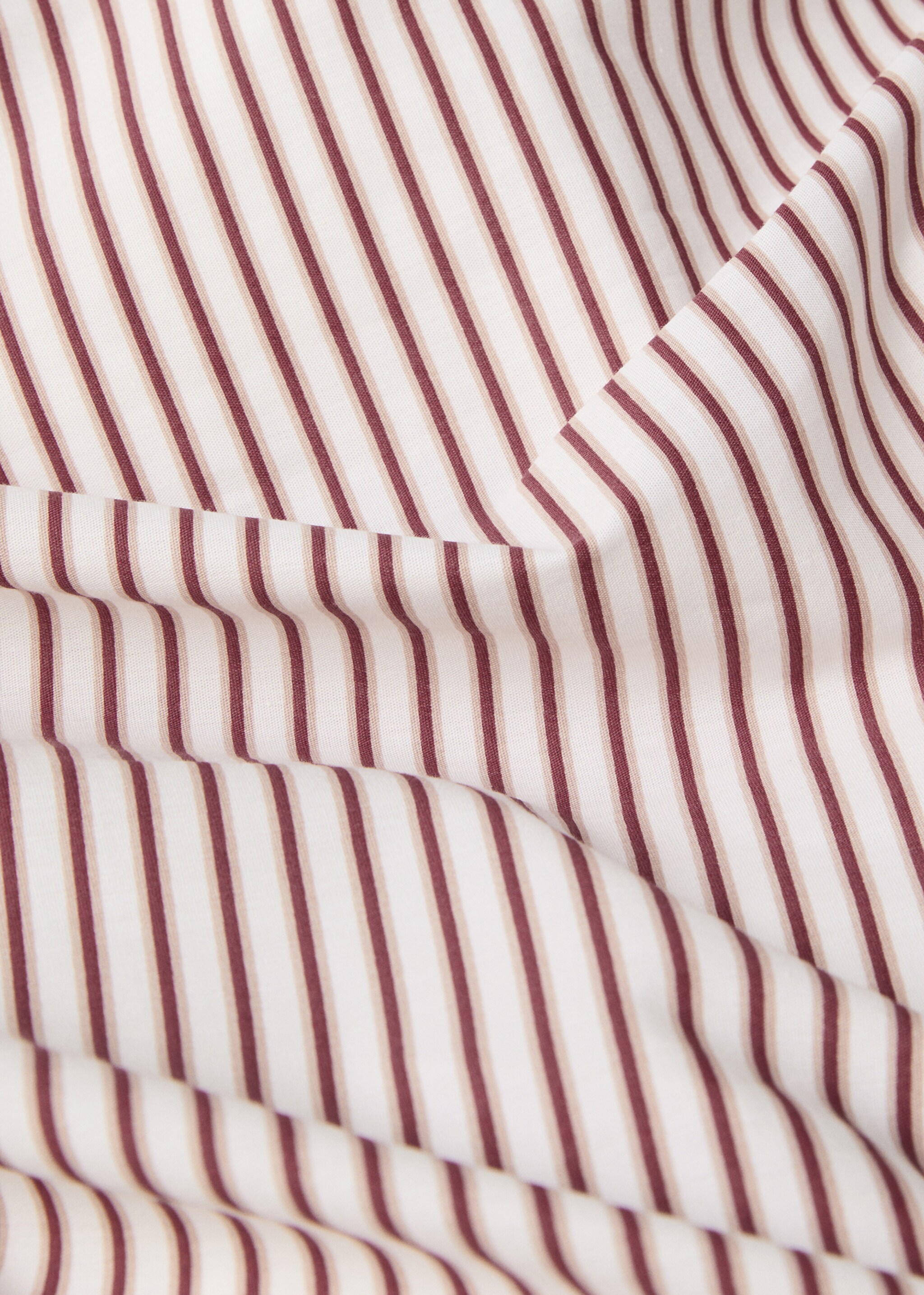 Percale cotton striped duvet cover for 90 cm bed - Details of the article 3, Pink. Ref: 77013278-00.