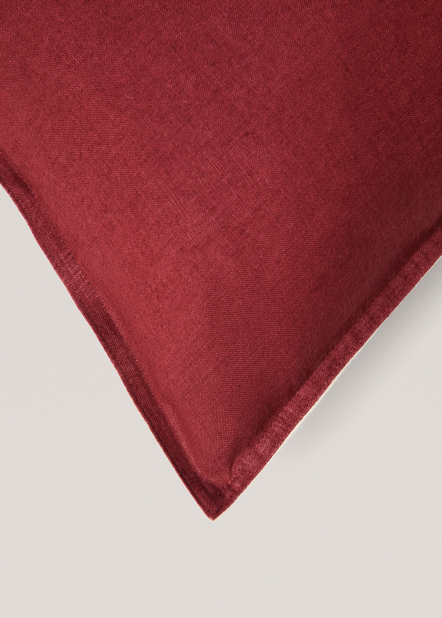 100% linen two-tone cushion case 40x60cm - Details of the article 3