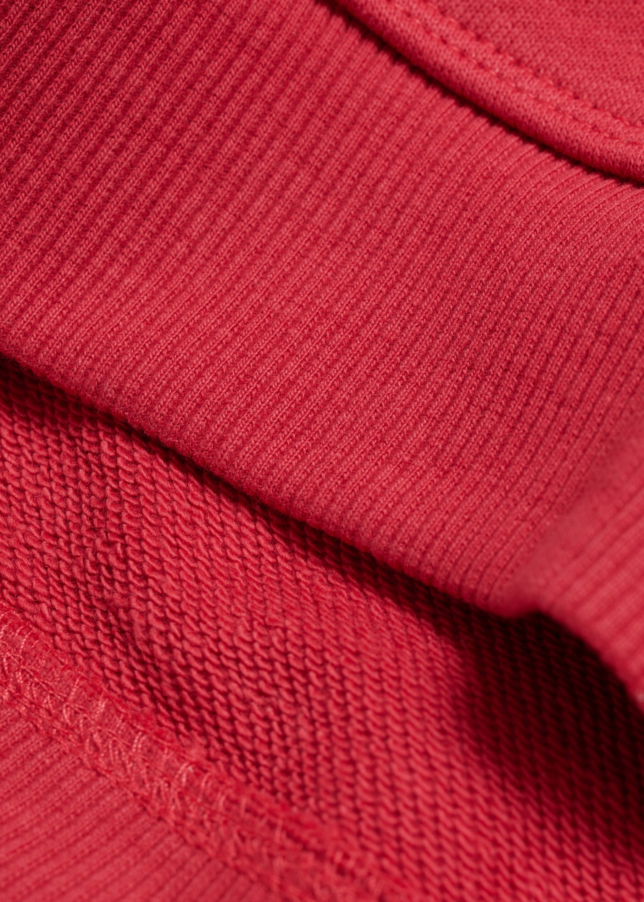Printed cotton sweatshirt - Details of the article 0, Red. Ref: 77013285-00.