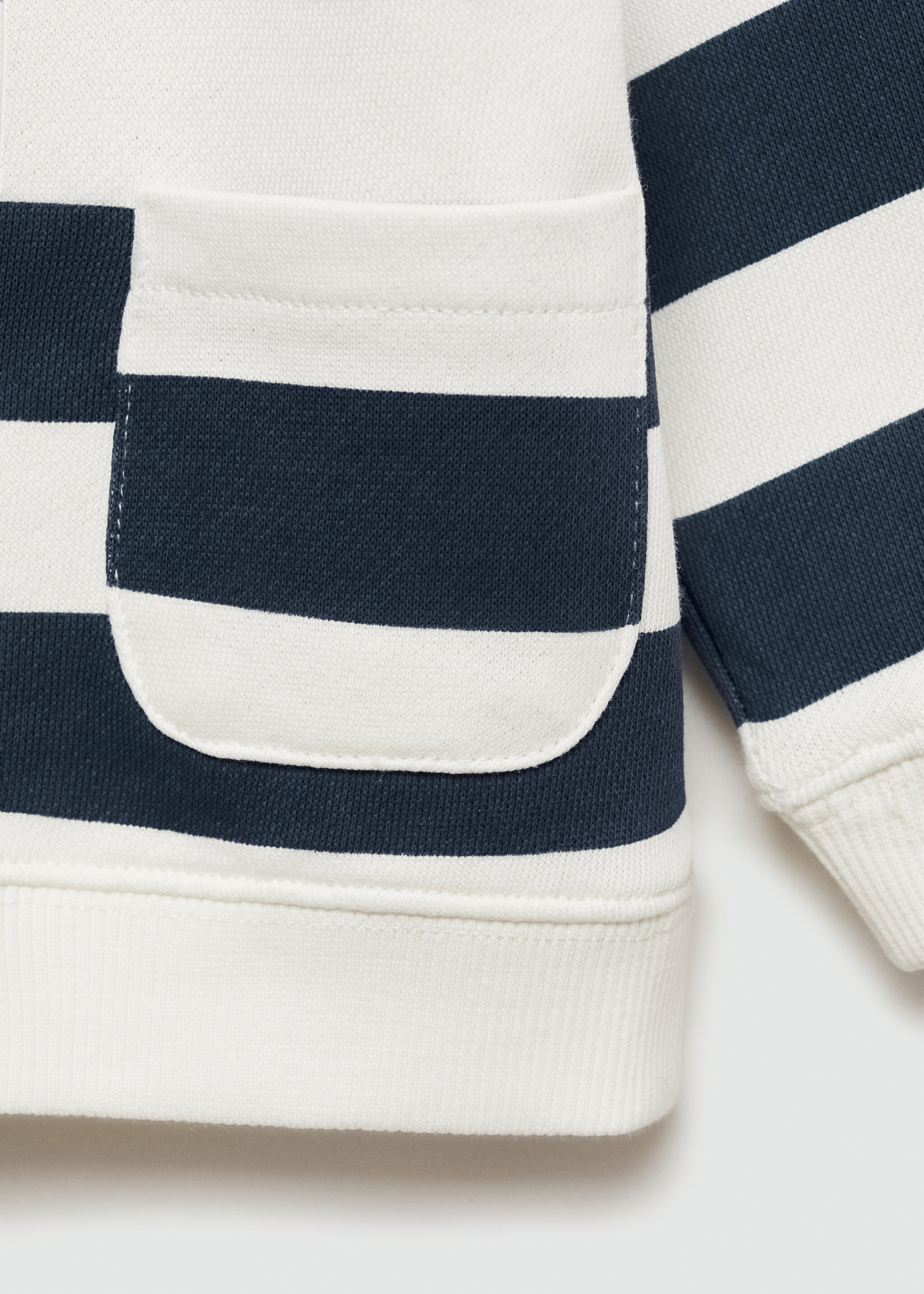 Striped print sweatshirt - Details of the article 0, Dark Navy. Ref: 77013288-00.