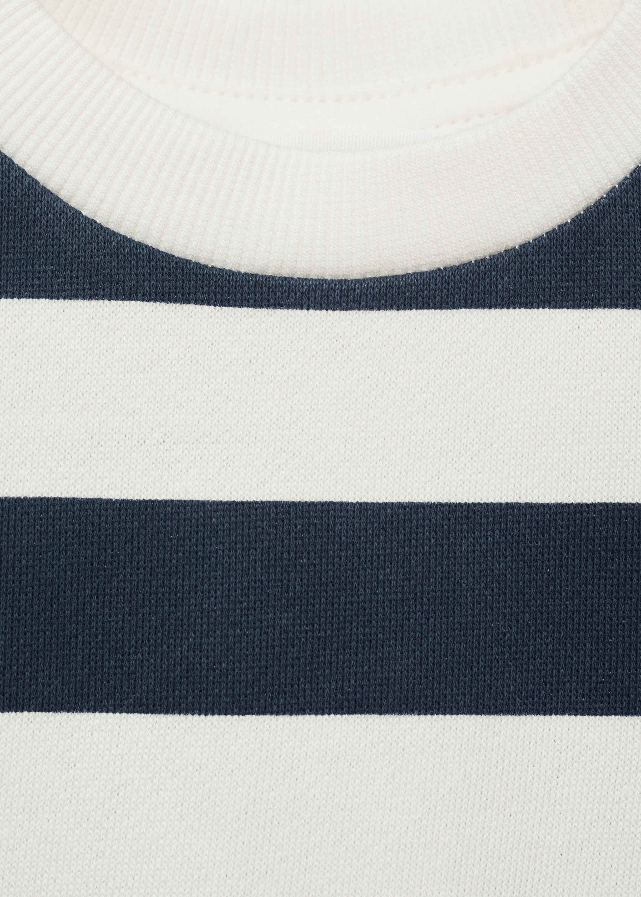 Striped print sweatshirt - Details of the article 8, Dark Navy. Ref: 77013288-00.