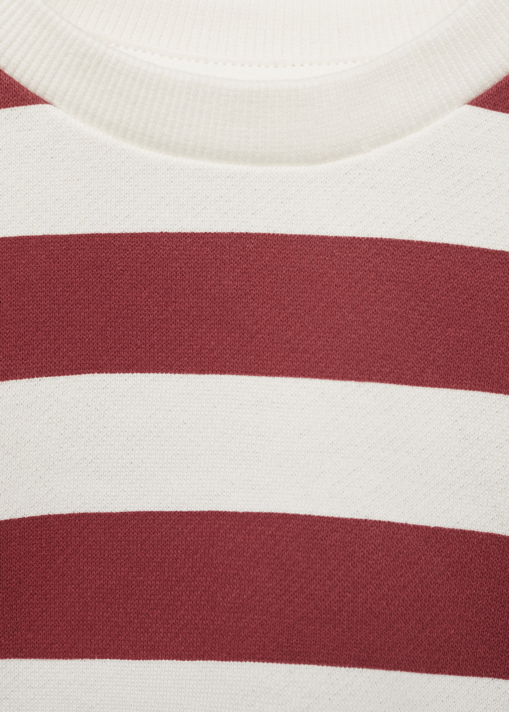 Striped print sweatshirt - Details of the article 8, Maroon. Ref: 77013288-00.