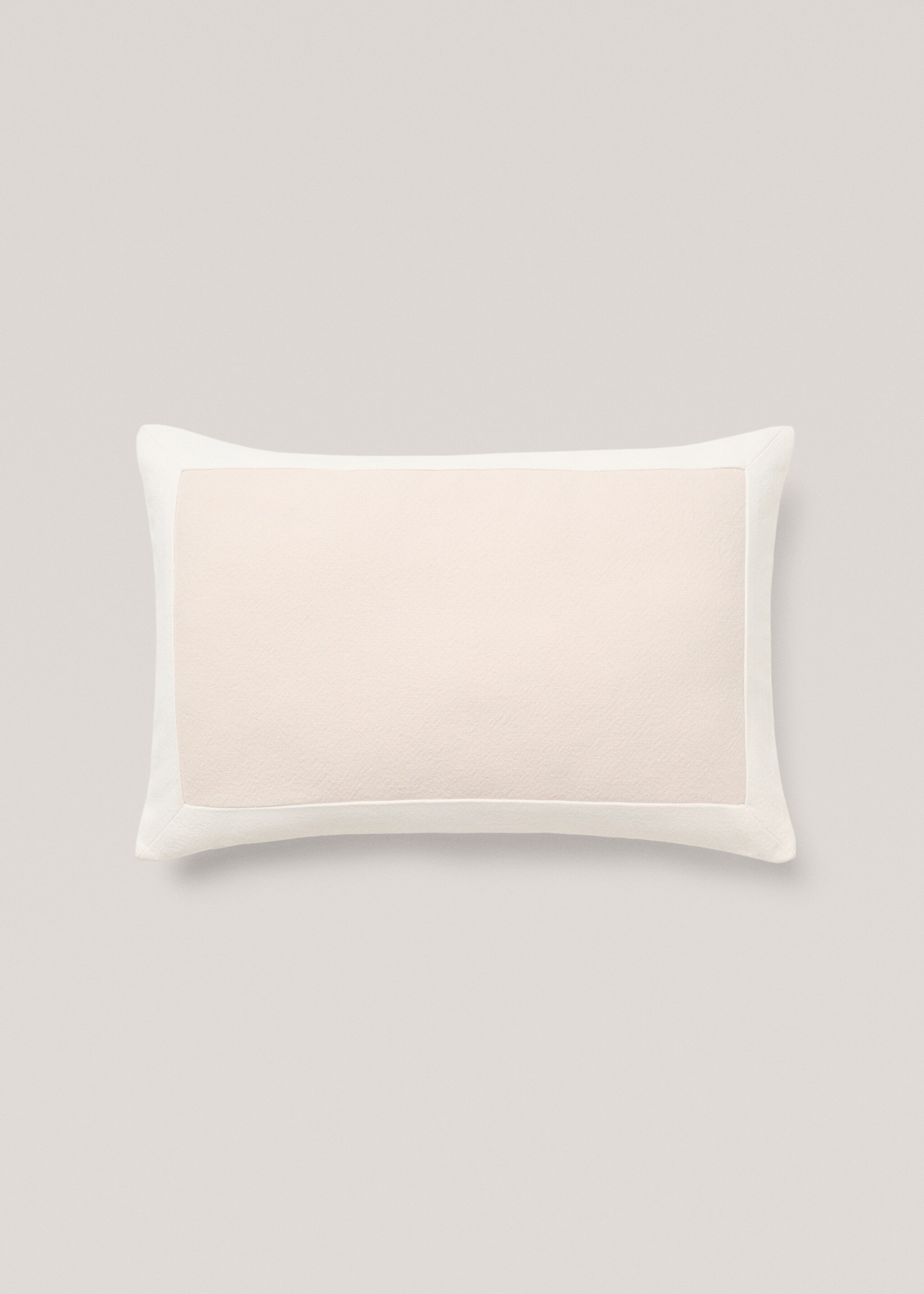 Kissenhülle aus Baumwoll-Leinengemisch 40 x 60 cm - Artikel ohne Model, Sandfarben. Ref: 77013290-00.