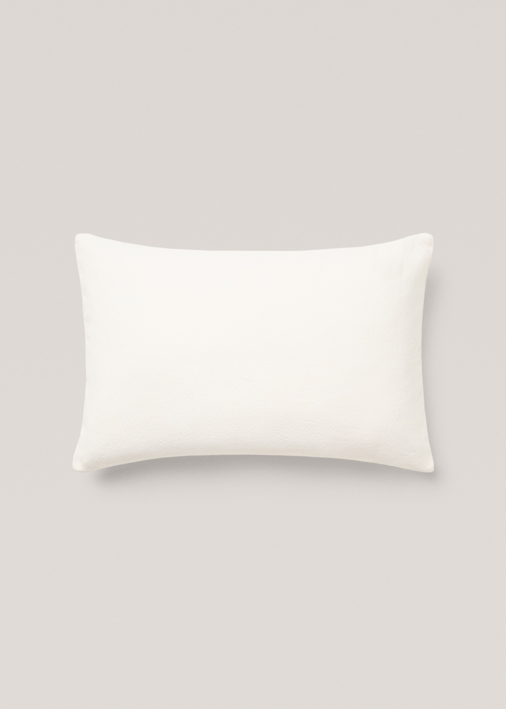 Kissenhülle aus Baumwoll-Leinengemisch 40 x 60 cm - Detail des Artikels 1, Sandfarben. Ref: 77013290-00.