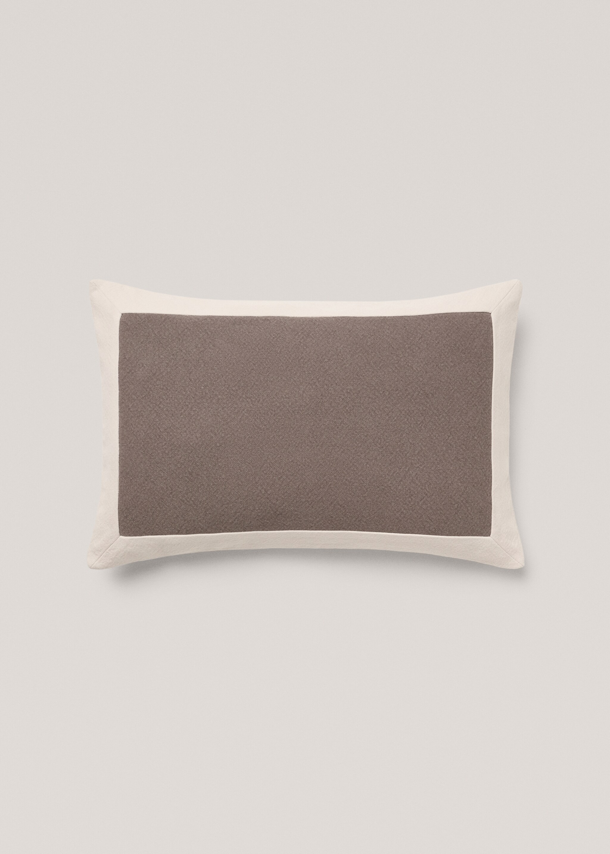 Kuddfodral blandning linne och bomull 40x60 cm - Artikel utan modell, Brun. Ref: 77013290-00.