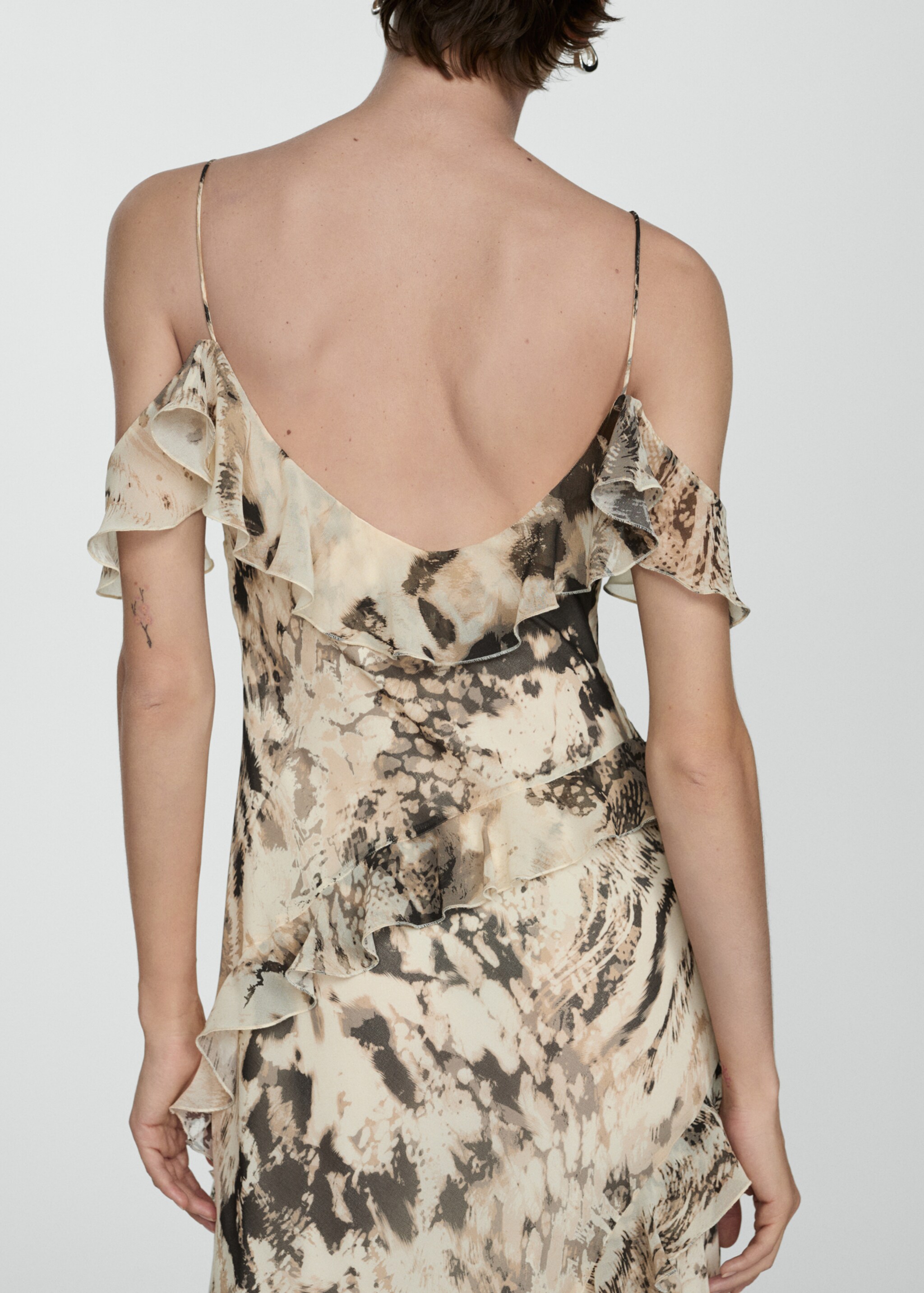 Rüschenkleid mit Animal Print - Detail des Artikels 2