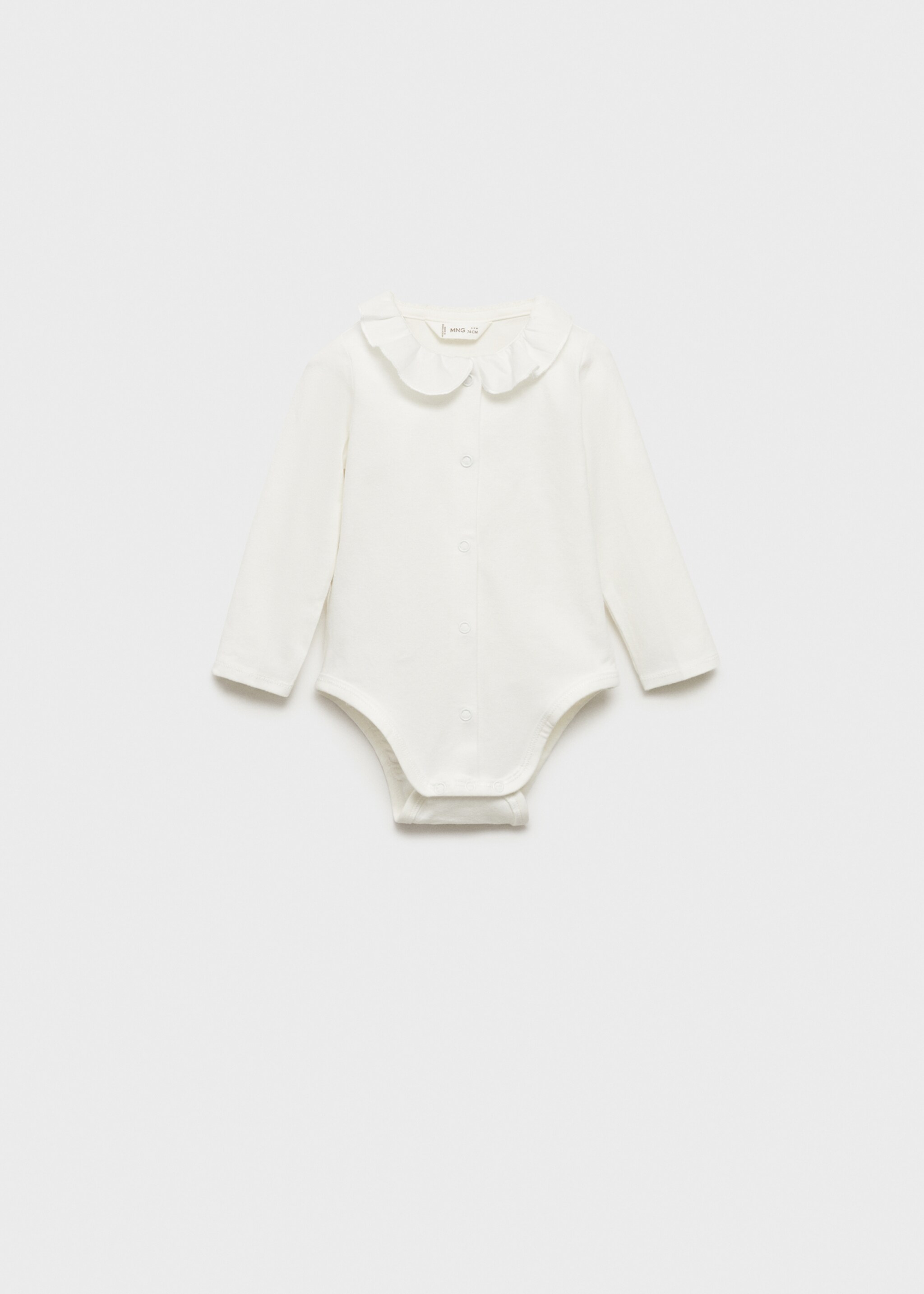 Babydoll-neck bodysuit - Article without model, Off White. Ref: 77013673-00.
