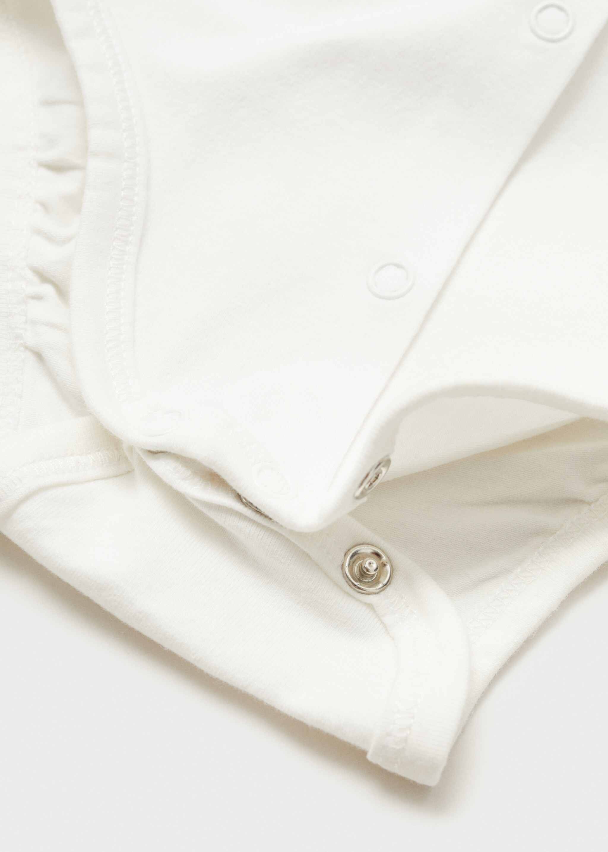 Babydoll-neck bodysuit - Details of the article 0, Off White. Ref: 77013673-00.