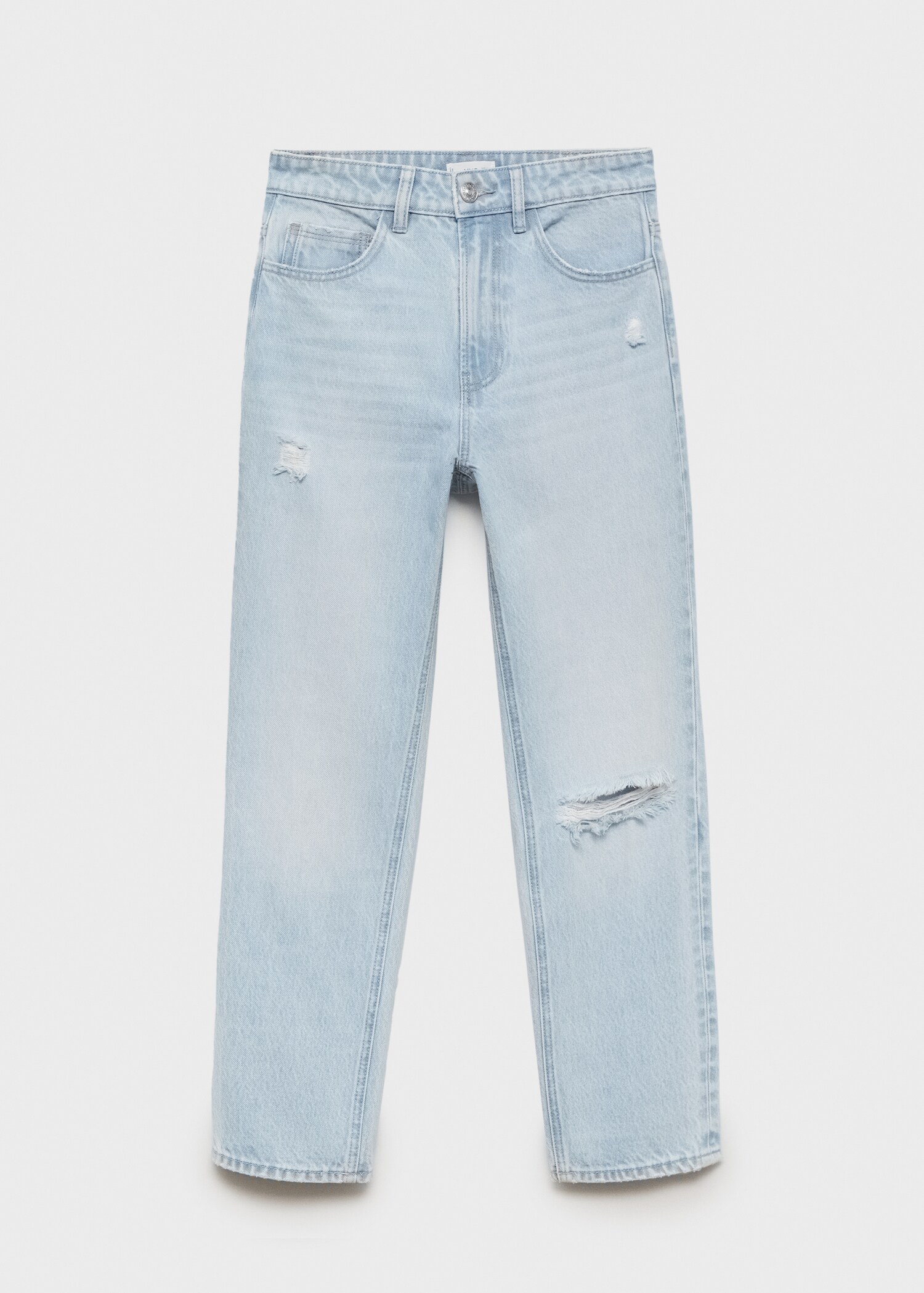 Ripped straight-fit jeans - Article without model