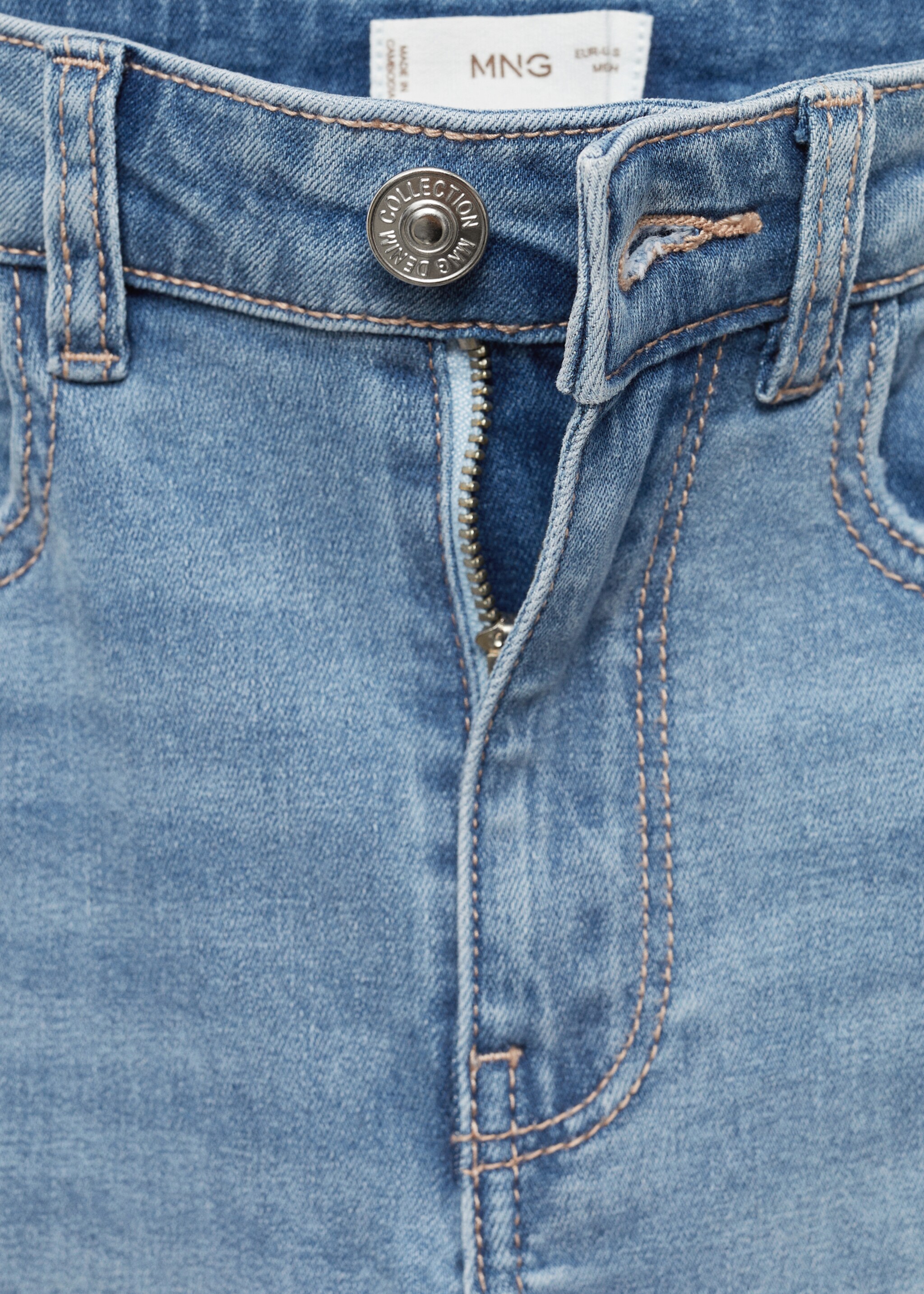 Slim Jeans in Cropped-Länge - Detail des Artikels 8, Hellblau. Ref: 77014012-00.
