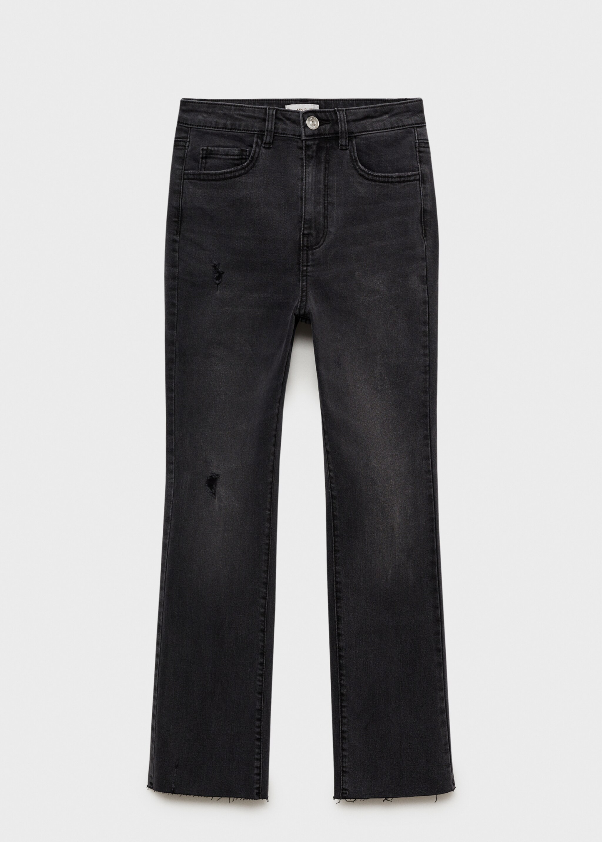 Džíny slim crop - Zboží bez modelu, Black denim. Ref: 77014013-00.