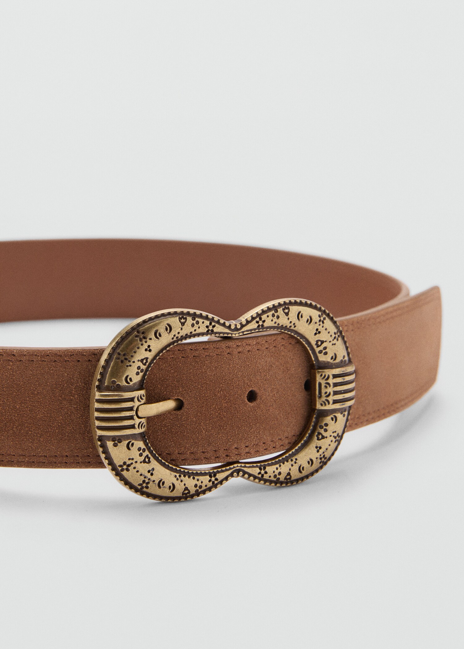 Buckle leather belt - Medium plane